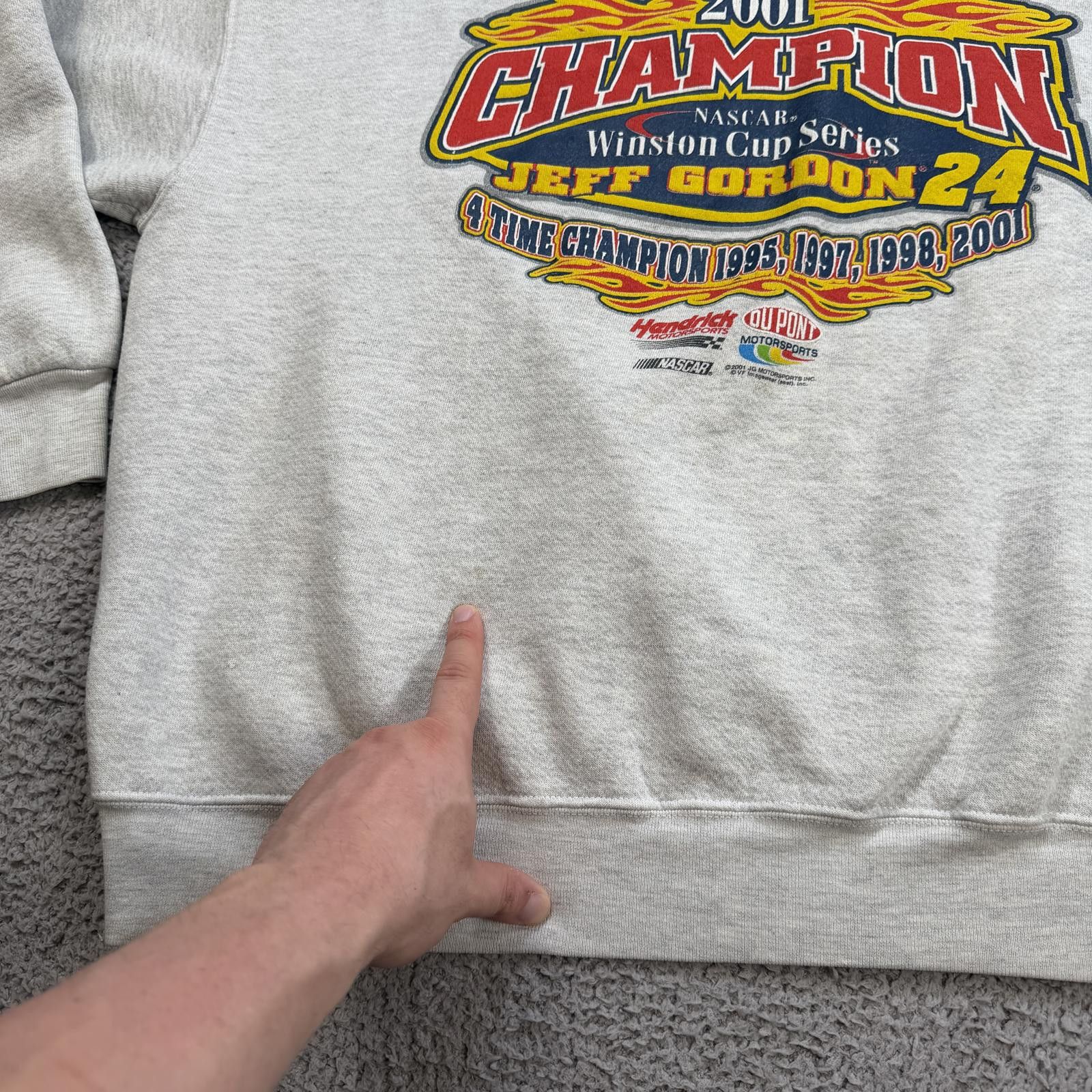 Chase Authentics Vintage 2001 Jeff Gordon NASCAR Winston Cup Sweatshirt Size US XL / EU 56 / 4 - 6 Thumbnail