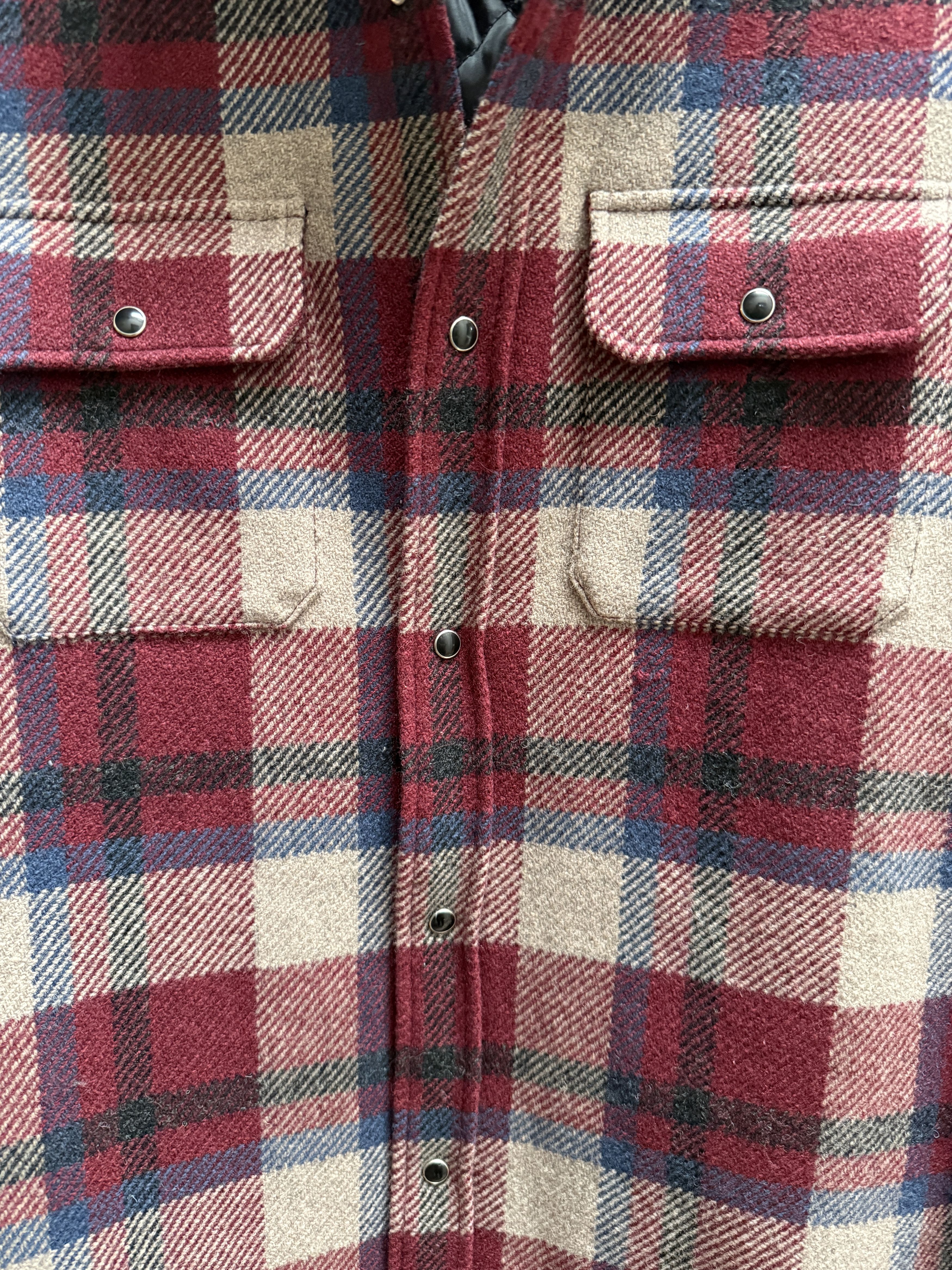 John Elliott John Elliott Jupiter Overshirt Medium Burgundy X Navy Size US M / EU 48-50 / 2 - 7 Thumbnail