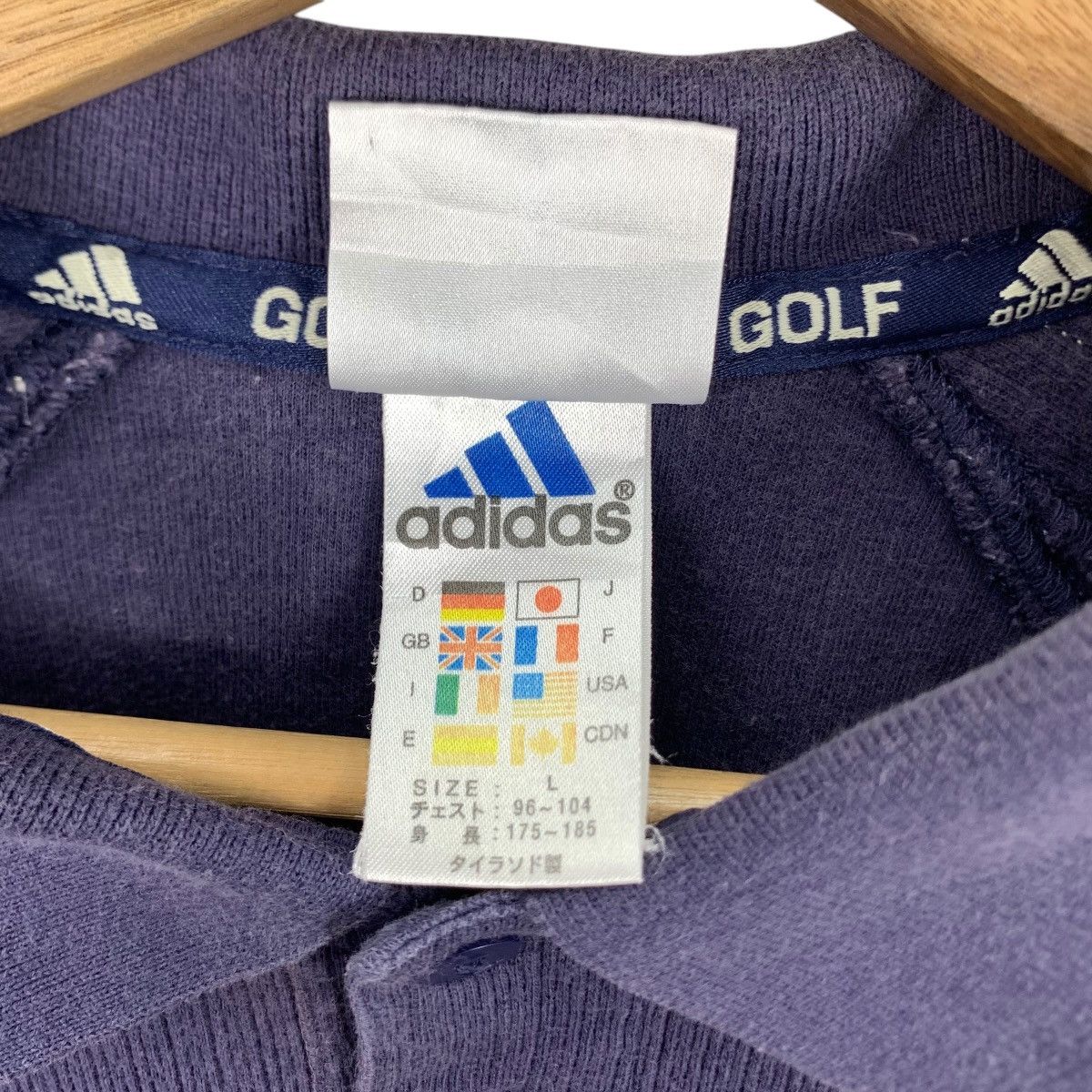 Adidas × Vintage Vintage ADIDAS Golfer Centre Logo Collar Polo Shirt Size US L / EU 52-54 / 3 - 7 Thumbnail