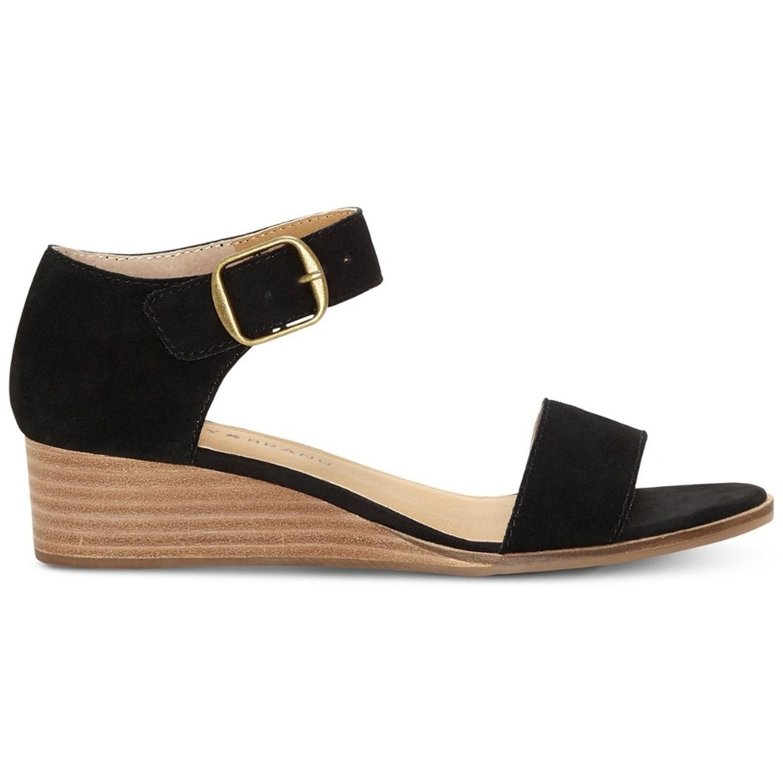 Lucky Brand Lucky Brand Black Riamsee Wedge Sandals Size US 7 / IT 37 - 2 Thumbnail