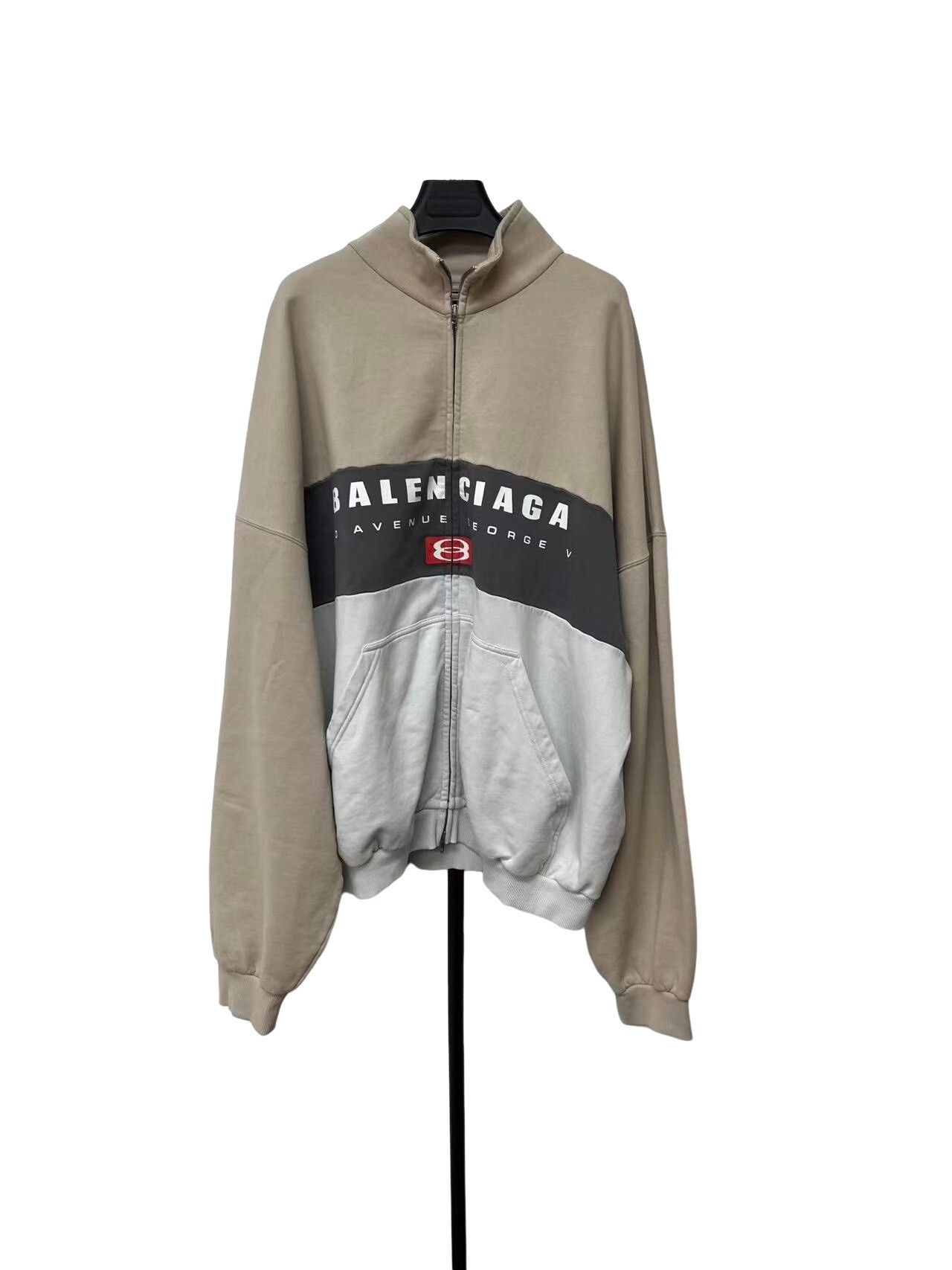 Balenciaga Balenciaga Logo Colorblock Zip-Up Jacket Size L Size US L / EU 52-54 / 3 - 1 Thumbnail
