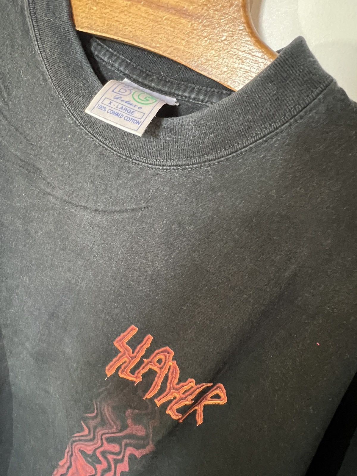 Band Tees Slayer vintage rare shirt tour 90 diabolus Size US XL / EU 56 / 4 - 3 Thumbnail