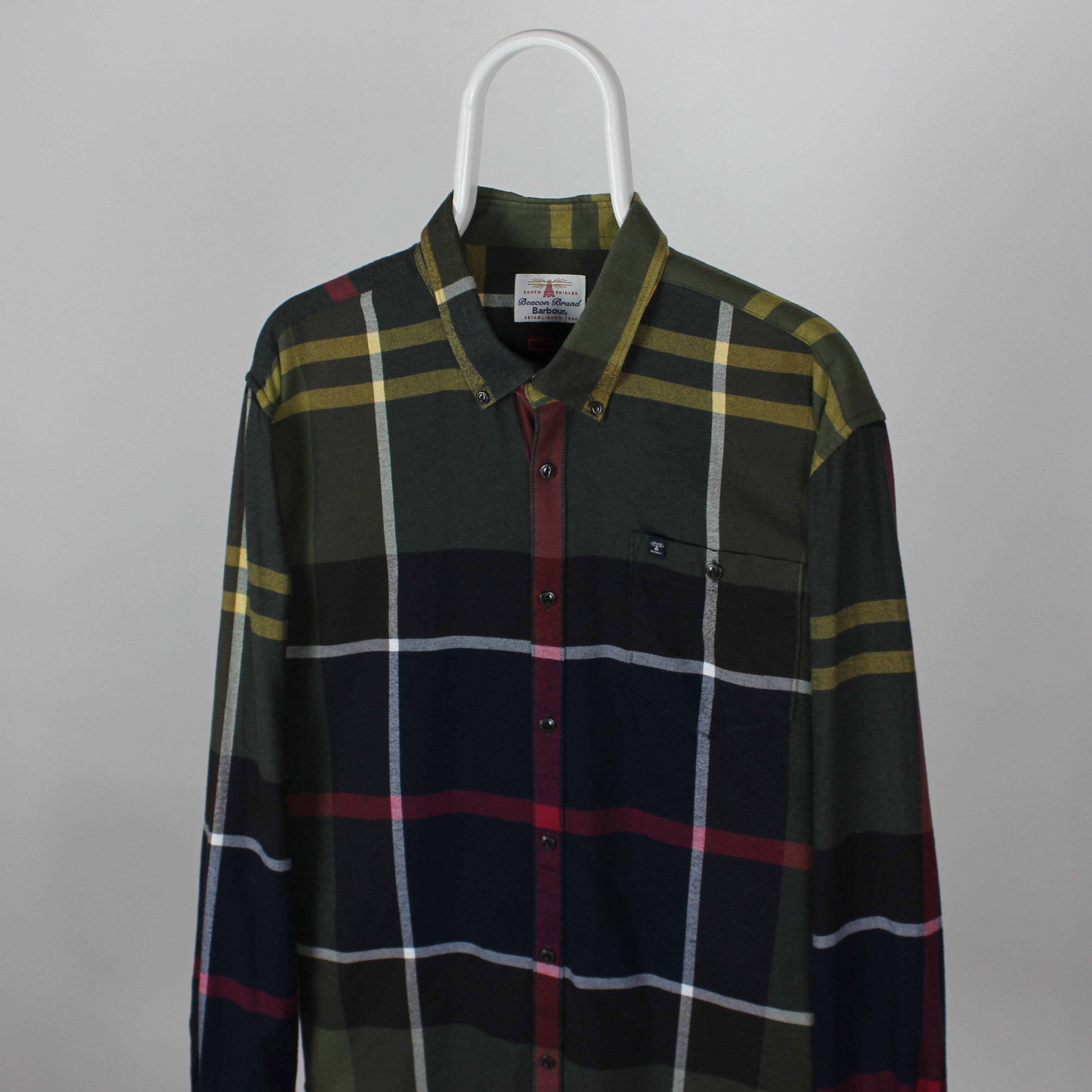 Barbour shirt men button ups nova L XL