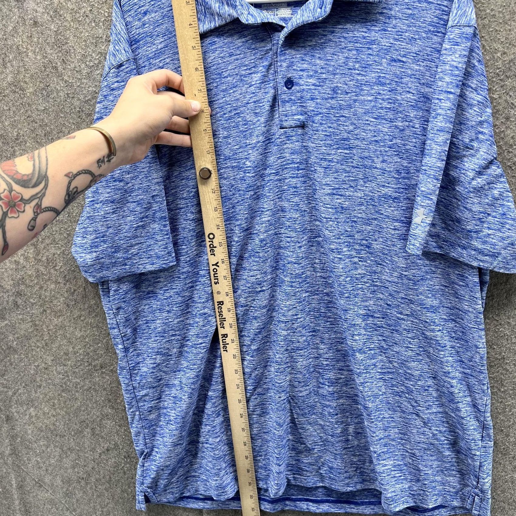 Under Armour Under Armour Polo Shirt Mens 2XL Blue HeatGear Loose Fit Golf Performance Shirt Size US XXL / EU 58 / 5 - 4 Thumbnail