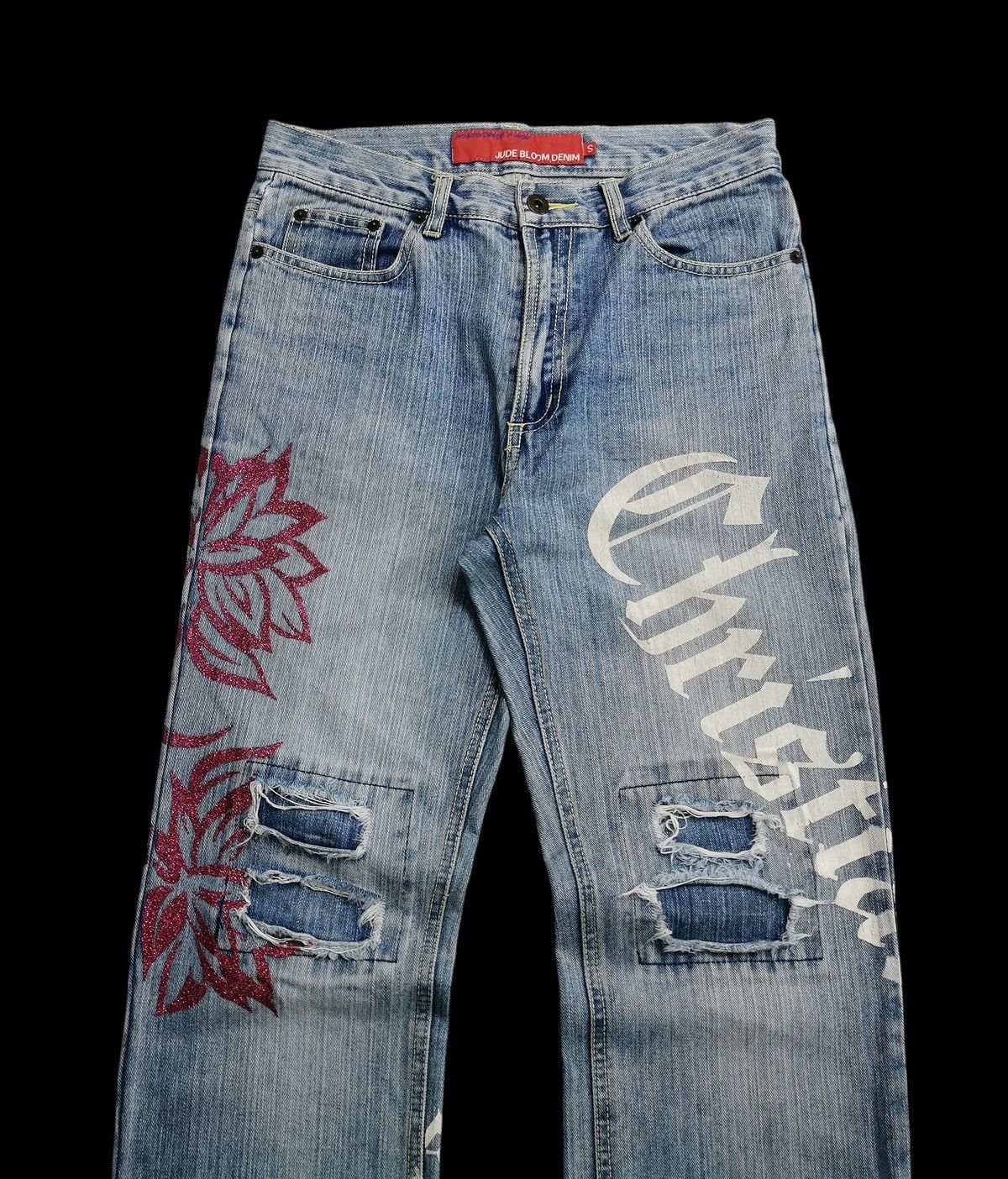 Kapital Jude Bloom Denim Y2K Graphic Jeans Patchwork Like Kapital Size US 29 - 2 Thumbnail