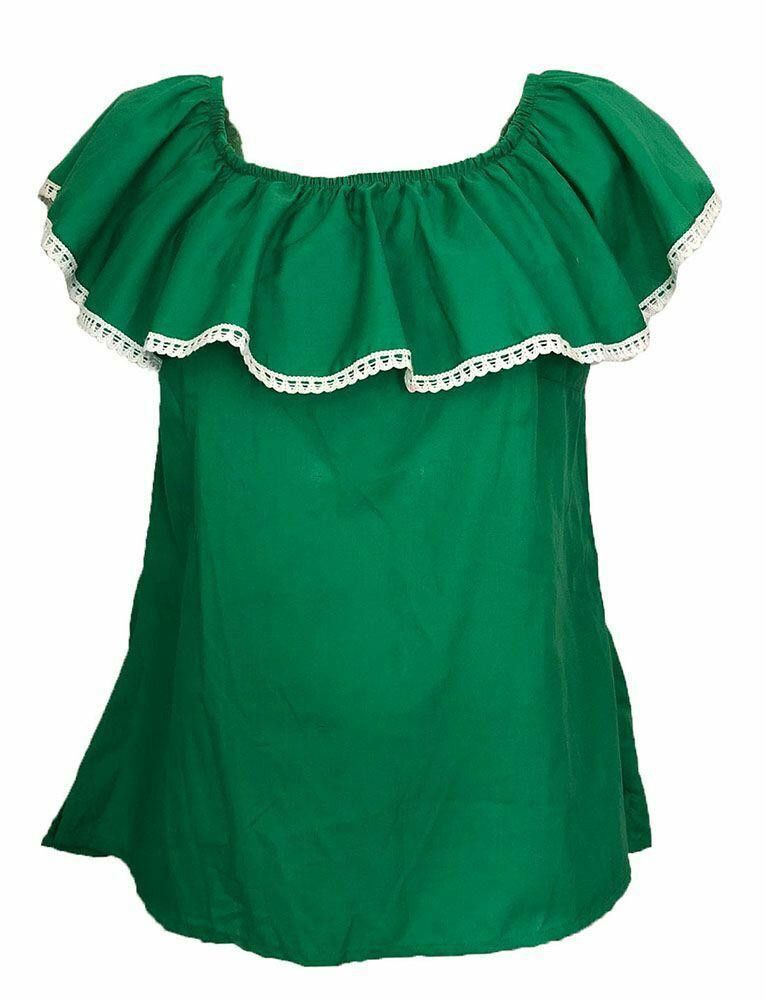 Designer Pre Owned Green Hand Made Blouse Xl Size XL / US 12-14 / IT 48-50 - 1 Thumbnail