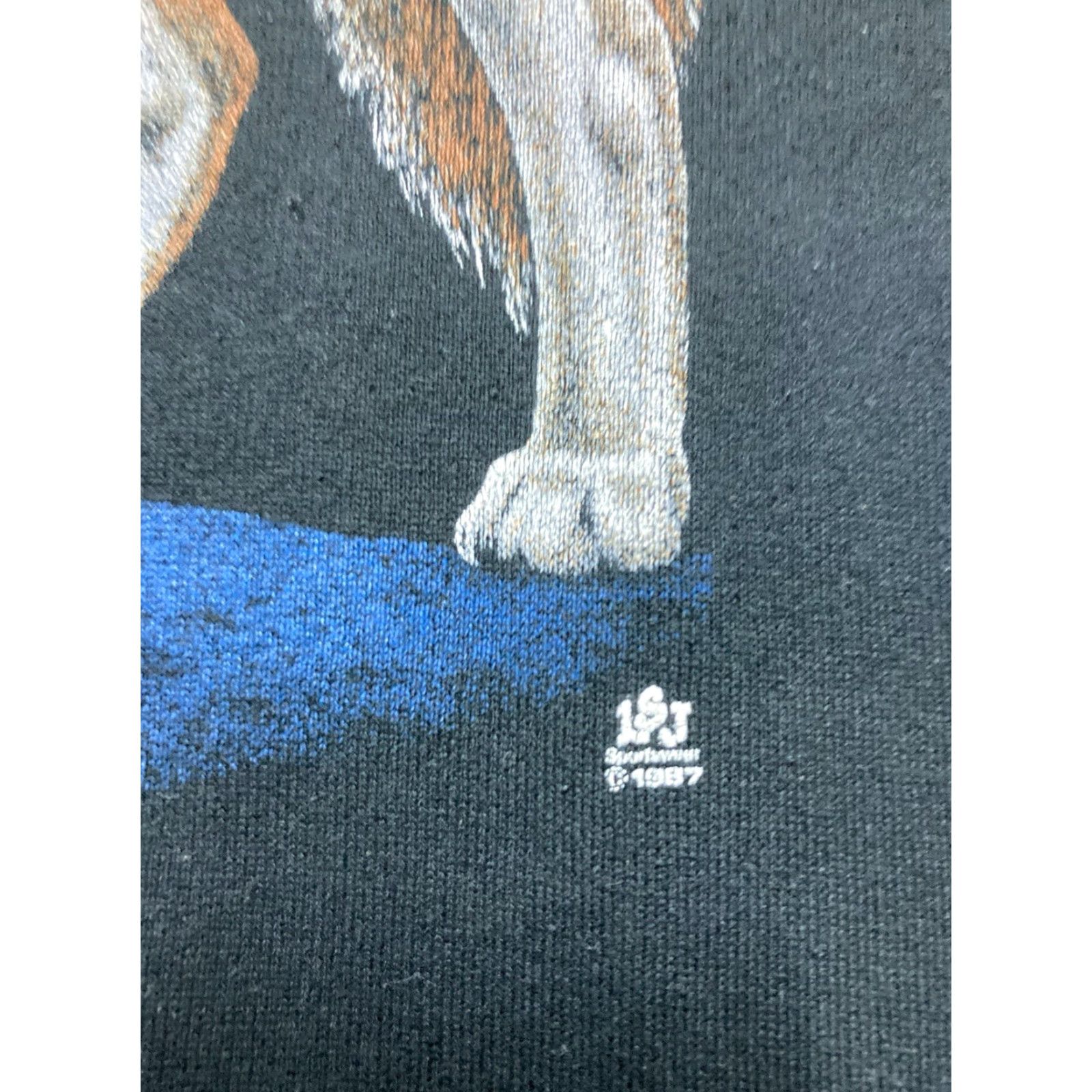 Jerzees VINTAGE 80s Jerzees Sweatshirt Lone Wolf Moon Night Stars Forest Animal Medium Crewneck Men Green Size US M / EU 48-50 / 2 - 4 Thumbnail