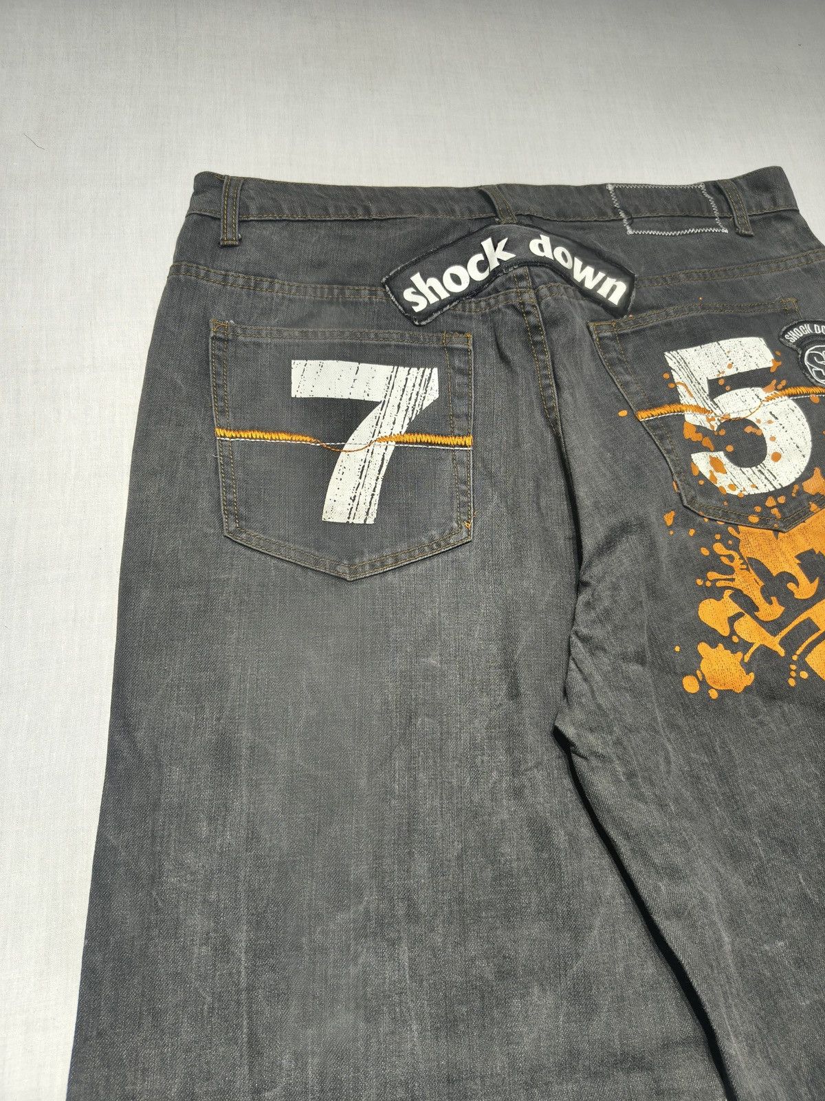 Southpole Y2K CRAZY PRINT BAGGY DENIM JEANS 🛹(014) Size US 38 / EU 54 - 4 Thumbnail