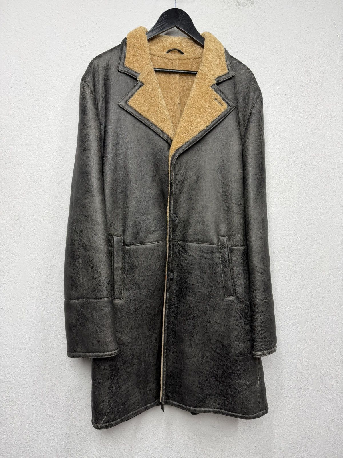 If Six Was Nine Vintage Balenciaga Style Leather Trench Coat Shearling Y2K Size US M / EU 48-50 / 2 - 6 Thumbnail