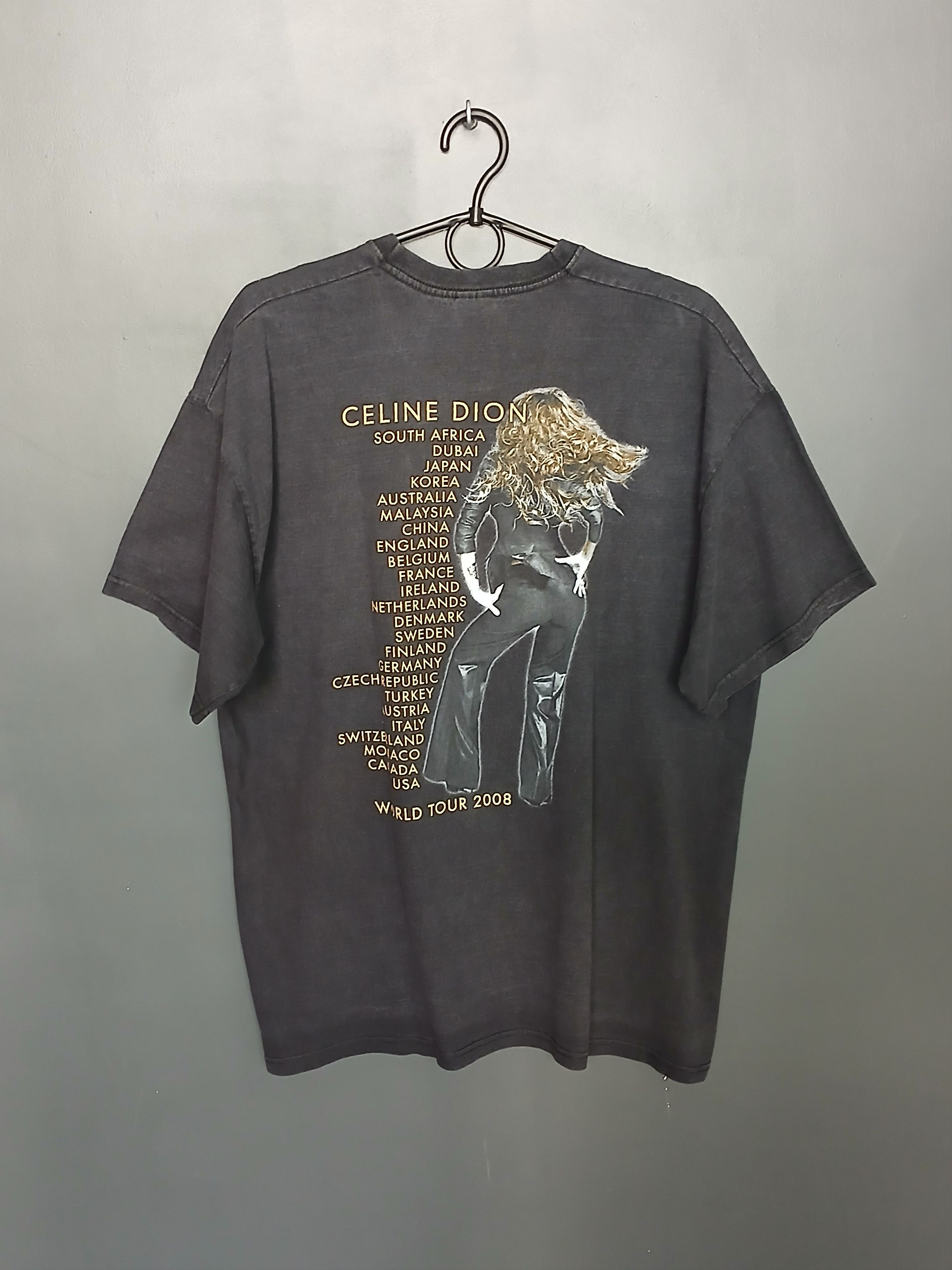 Band Tees Celine Dion World Tour 2008 T-Shirt Size US XL / EU 56 / 4 - 2 Thumbnail