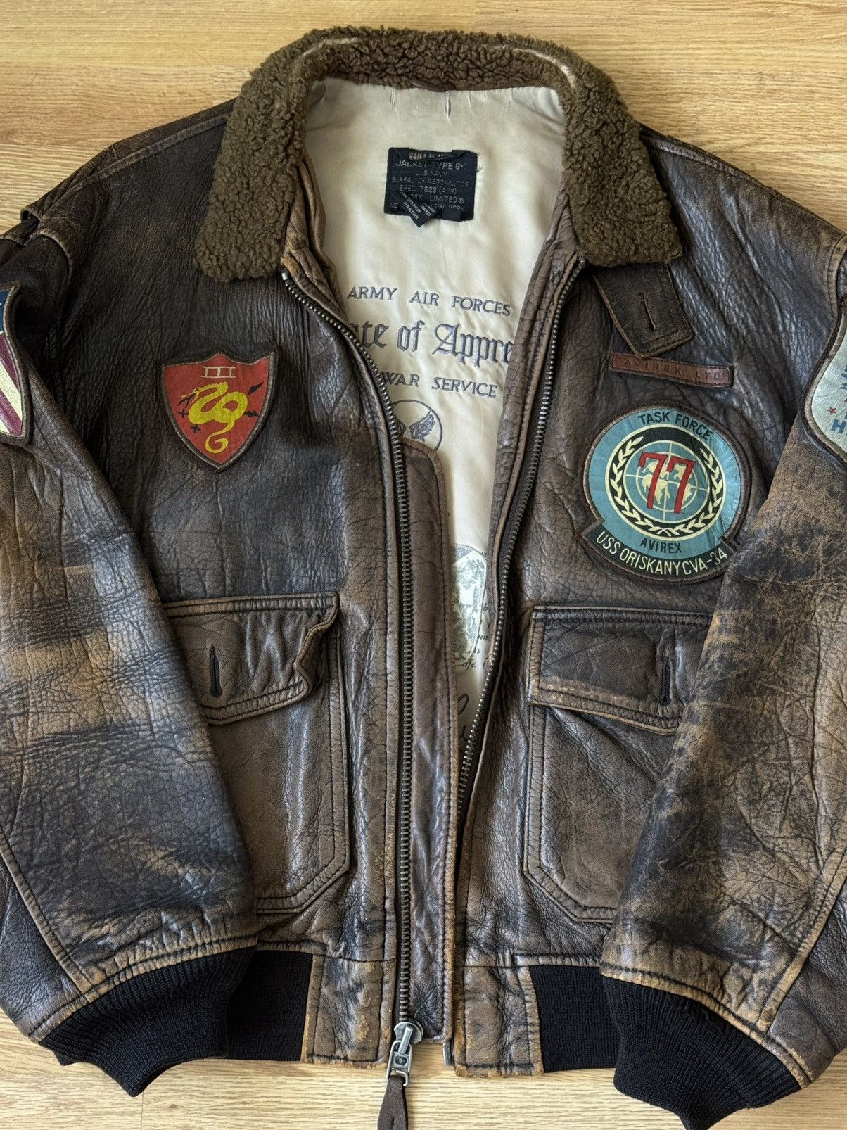 Avirex Vintage 80s Avirex leather bomber Size US L / EU 52-54 / 3 - 3 Thumbnail