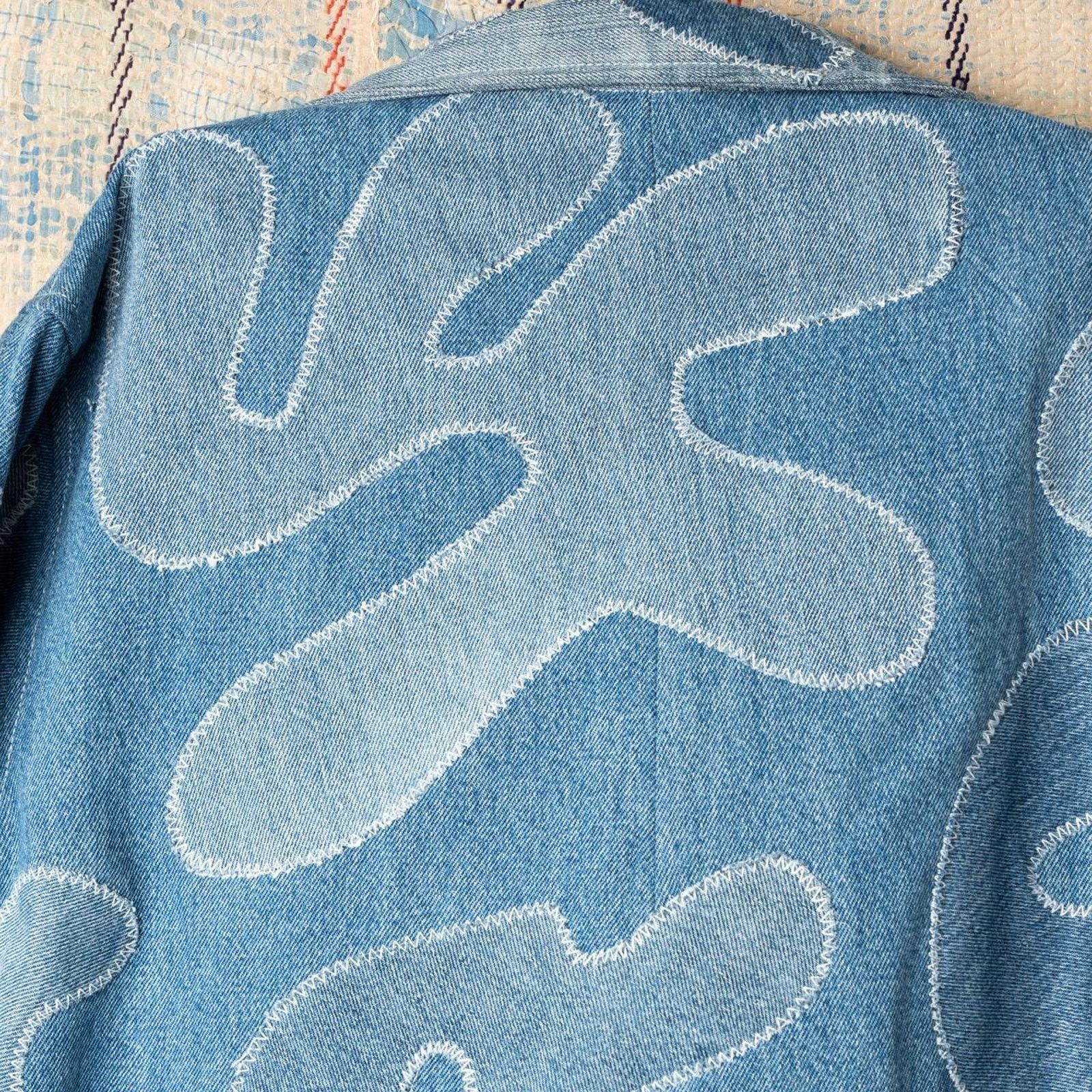 Other Custom upcycled patchwork denim jacket Size US XL / EU 56 / 4 - 8 Thumbnail