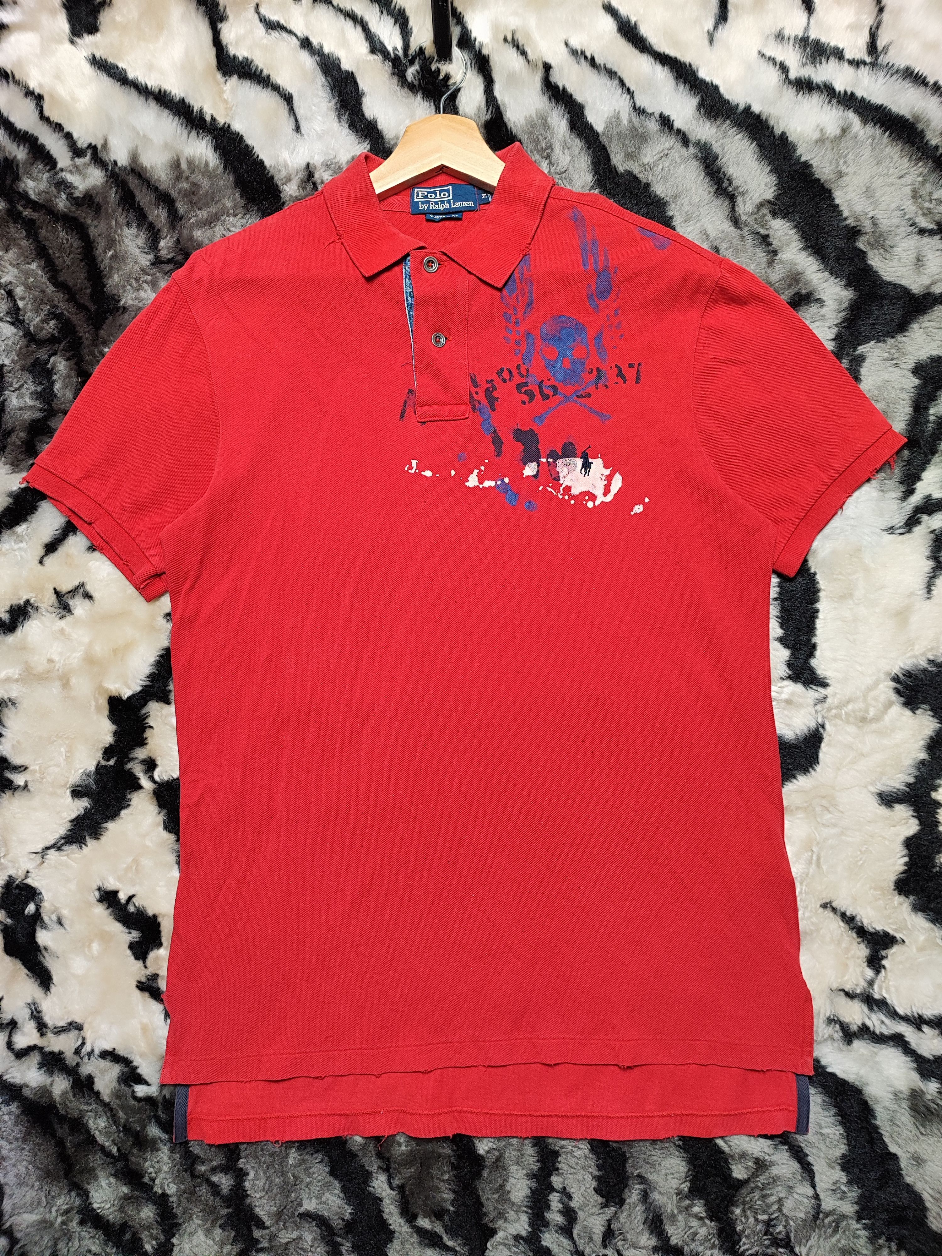 Polo Ralph Lauren Vintage Polo Ralph Lauren Skull Design Red Size US M / EU 48-50 / 2 - 2 Thumbnail