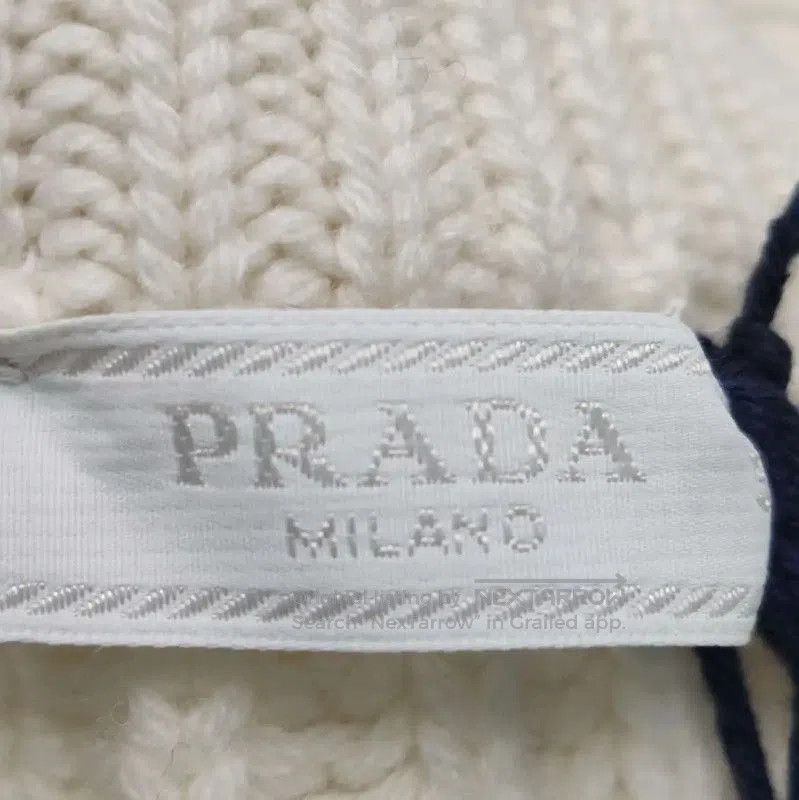 Prada Prada Embroidered Logo Beige Wool Sweater. Size US XL / EU 56 / 4 - 5 Thumbnail