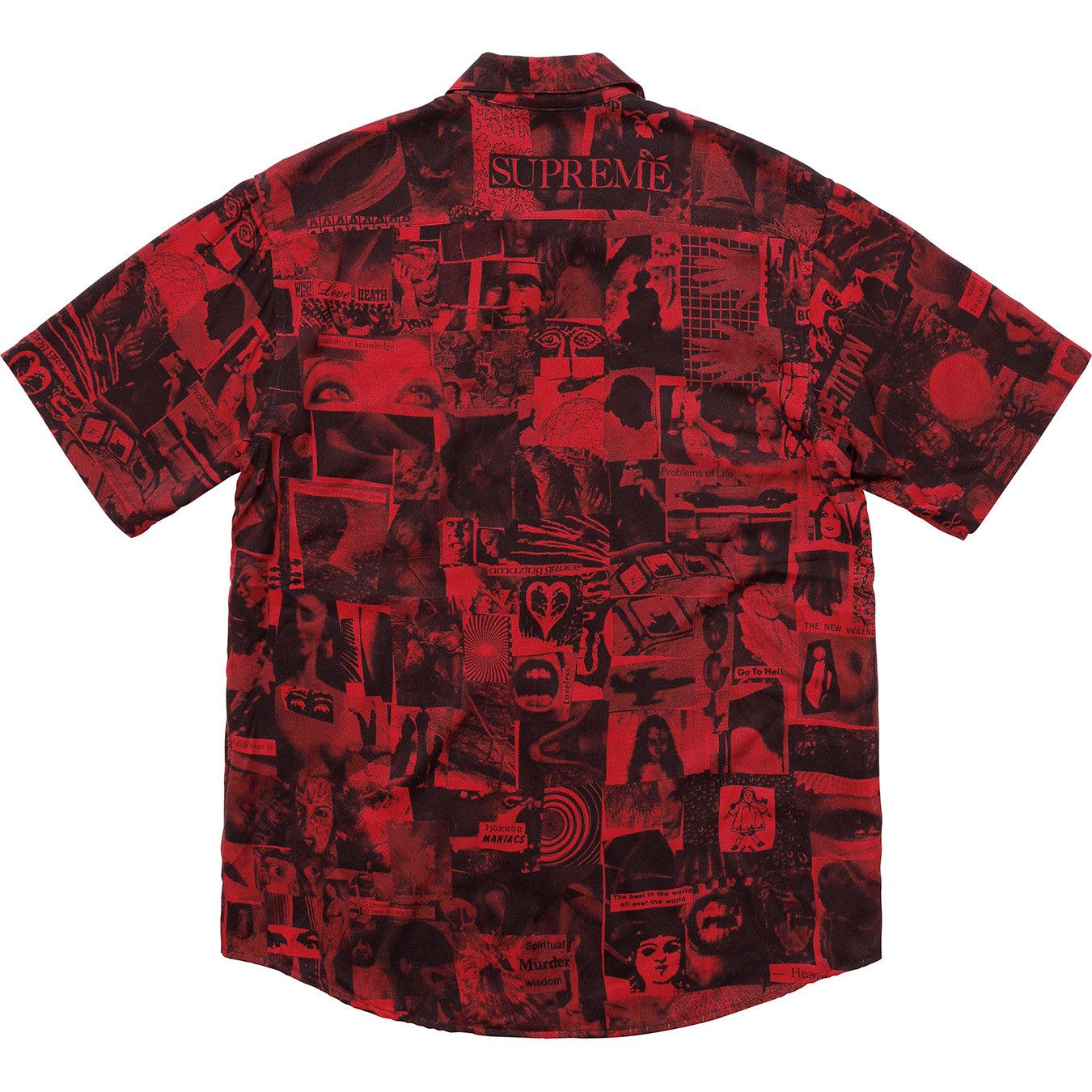 Supreme Supreme Vibrations Rayon Shirt red Large Size | Grailed