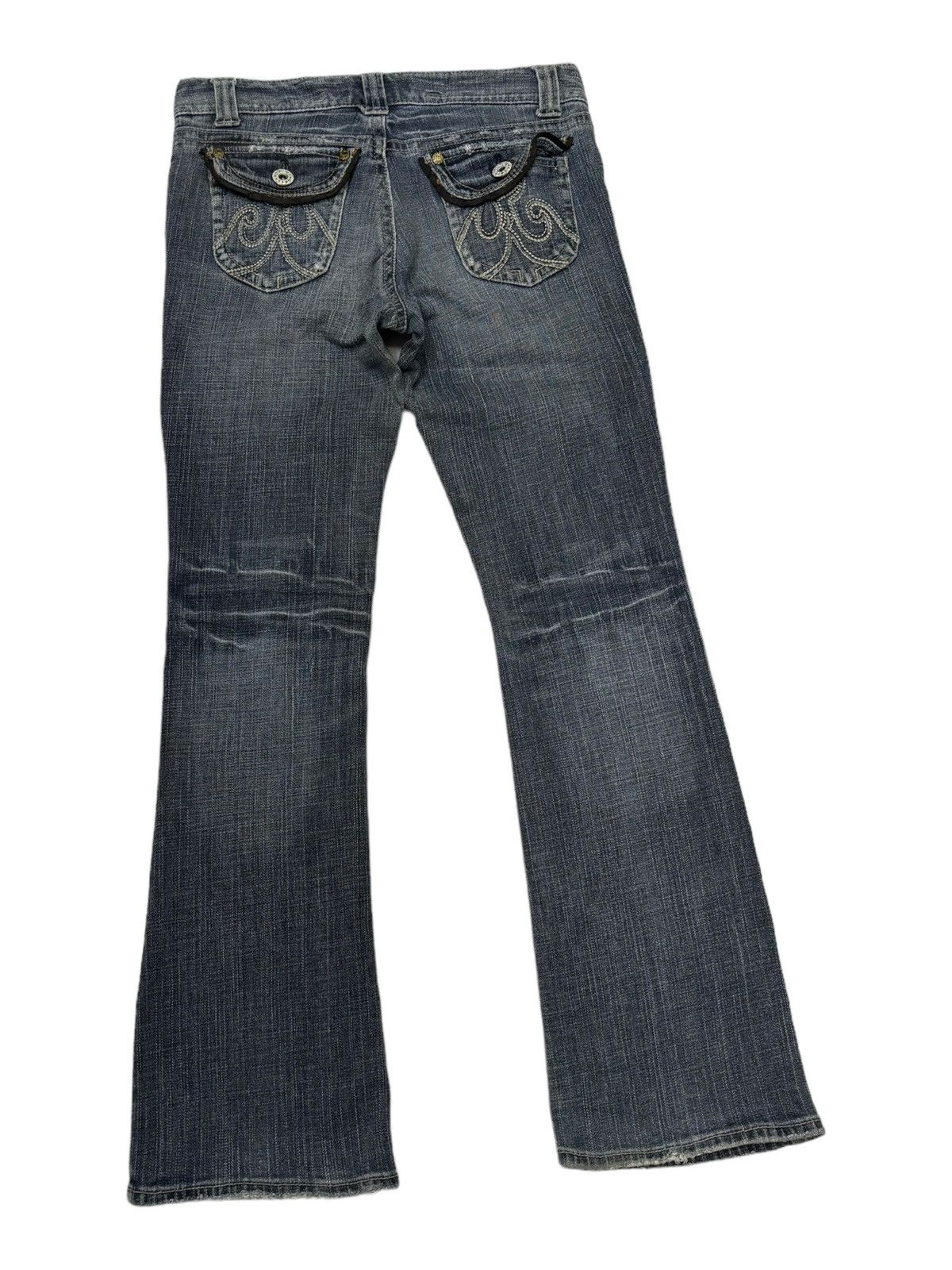 If Six Was Nine JAPANESE FLARE DENIM JEANS ORIRIN JAPAN BOOTCUT Size 30" / US 8 / IT 44 - 4 Thumbnail