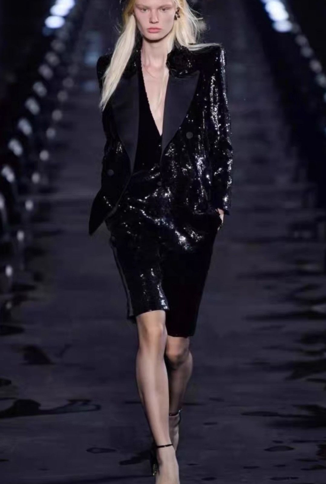 Saint Laurent Paris Saint Laurent SLP 2020SS Double-Breasted Black Scale Blazer Size XS / US 0-2 / IT 36-38 - 5 Thumbnail