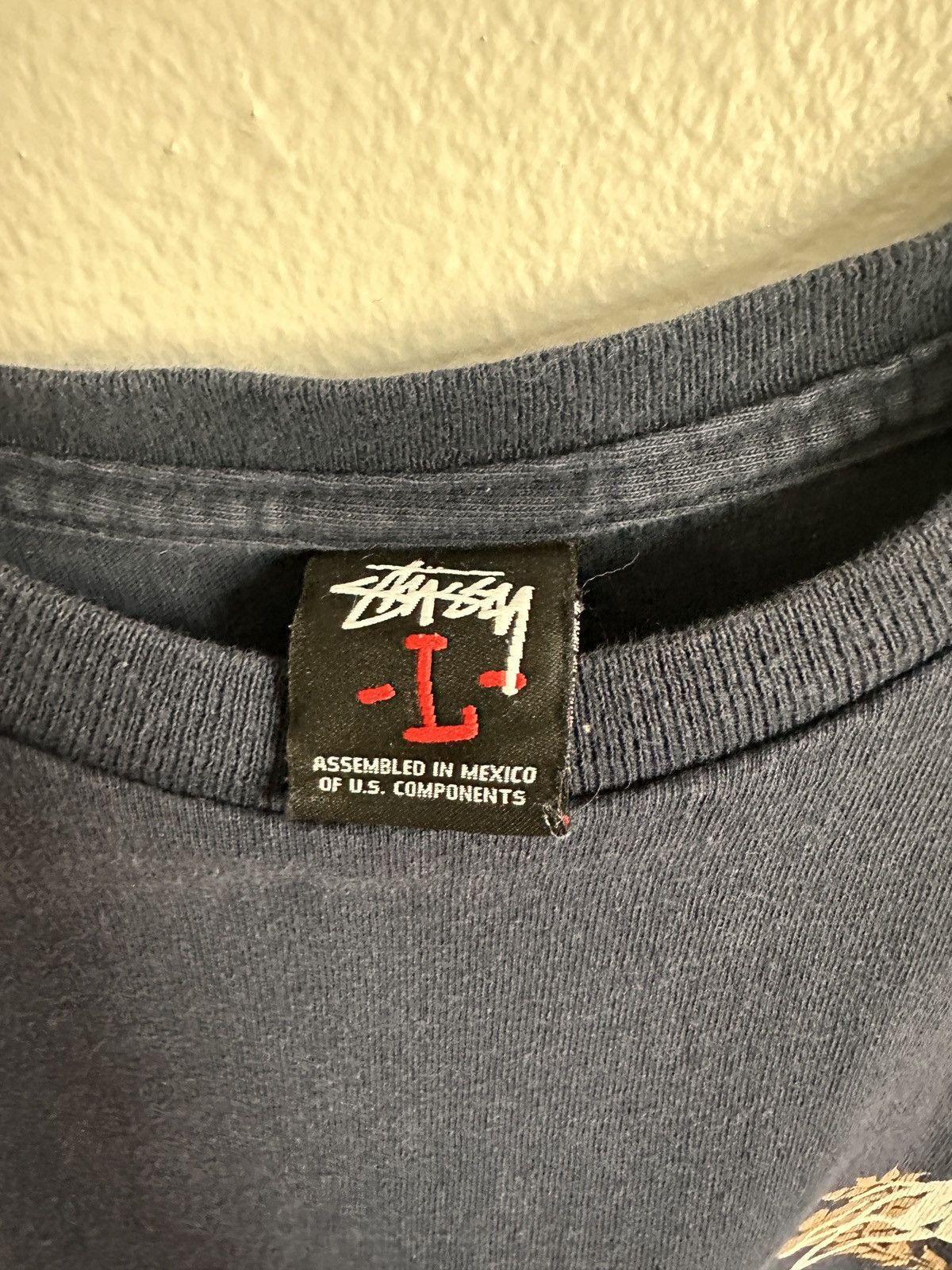 Stussy × Vintage Stussy Navy Blue Skull Vintage Tee Size US L / EU 52-54 / 3 - 3 Thumbnail