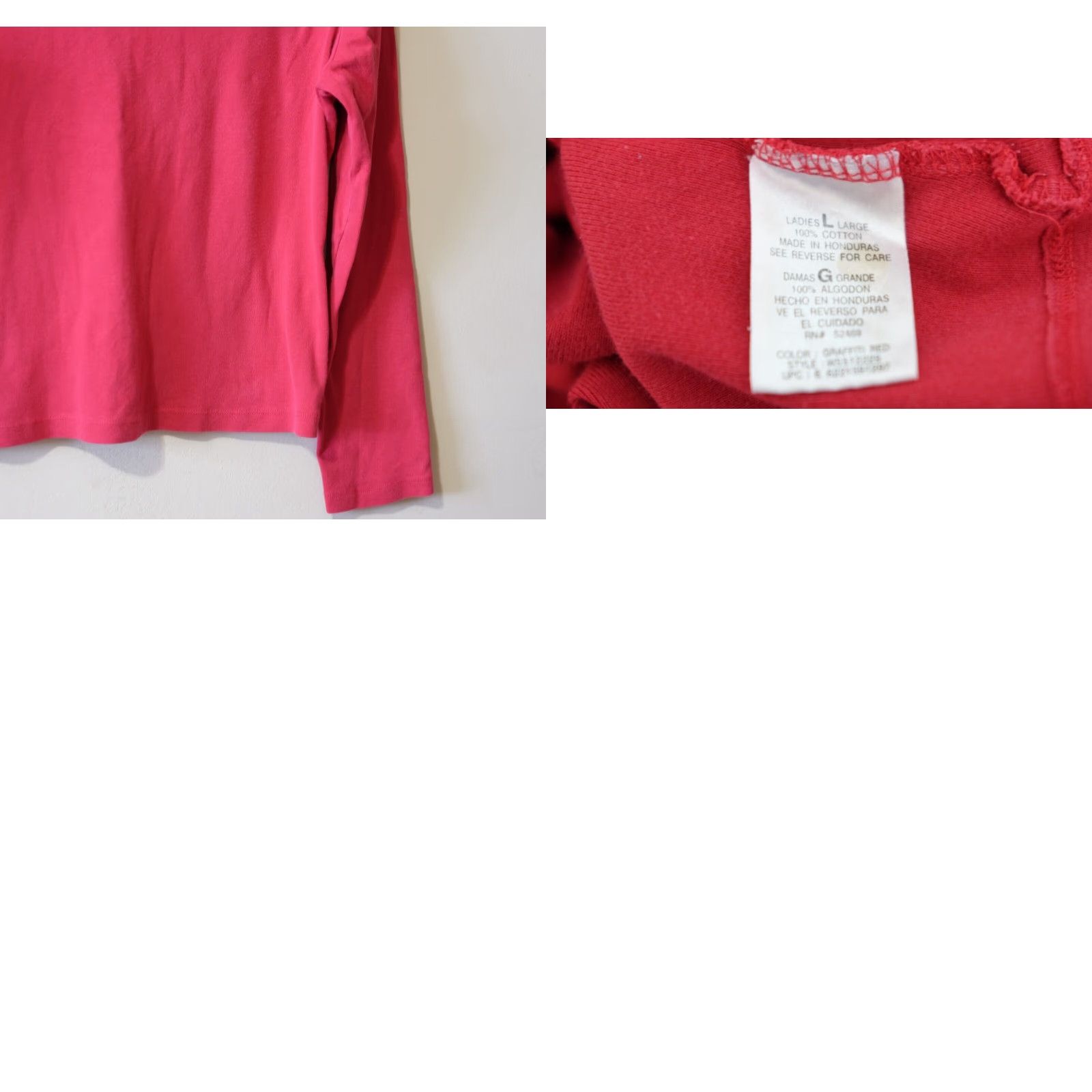 Vintage White Stag V-Neck Top Long Sleeve Red 100% Cotton Women's L Shirts Casual Knit Breathable 100% Cotton Womens S-XL? Size L / US 10 / IT 46 - 8 Thumbnail