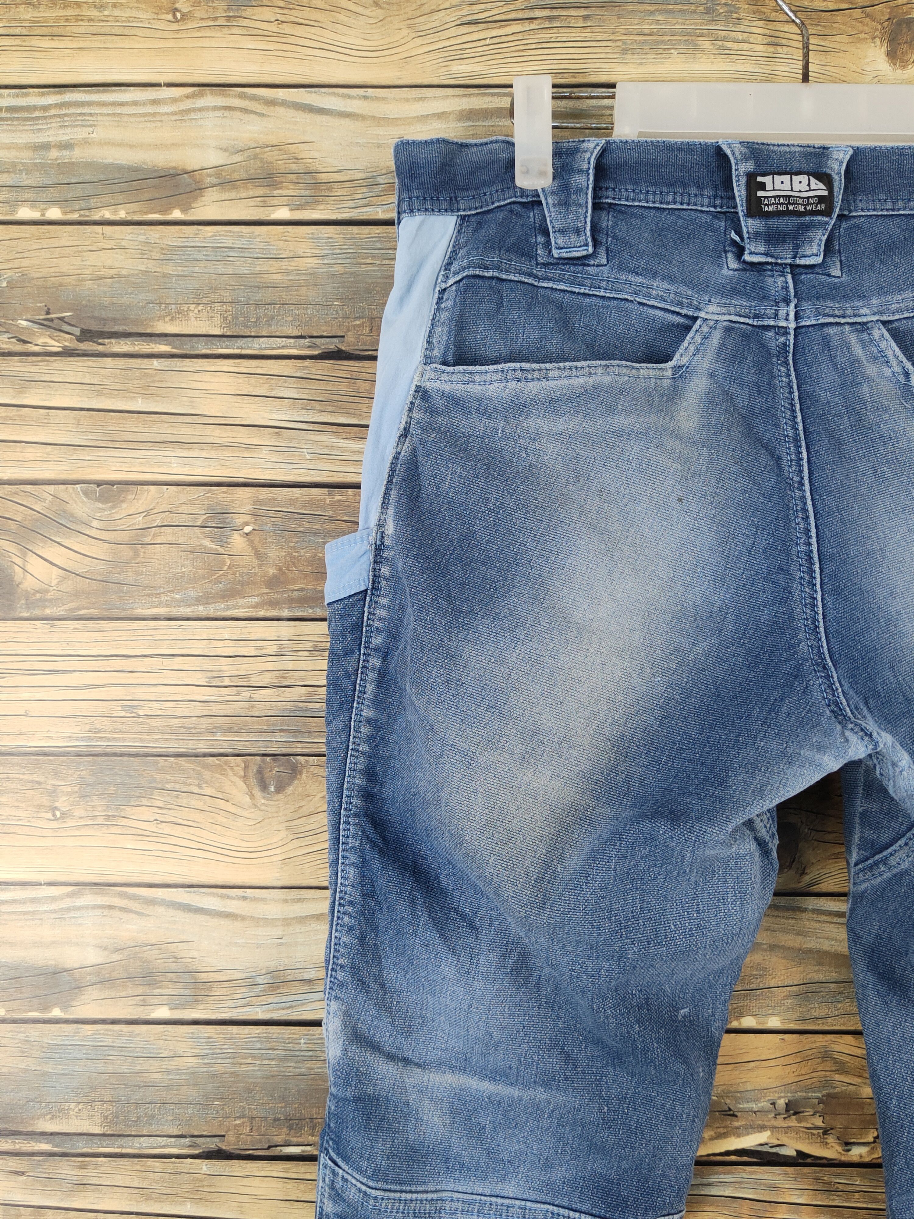 Japanese Brand Toraichi Blue Distressed Ripped Jogger Jeans #W1950 Size US 34 / EU 50 - 11 Thumbnail