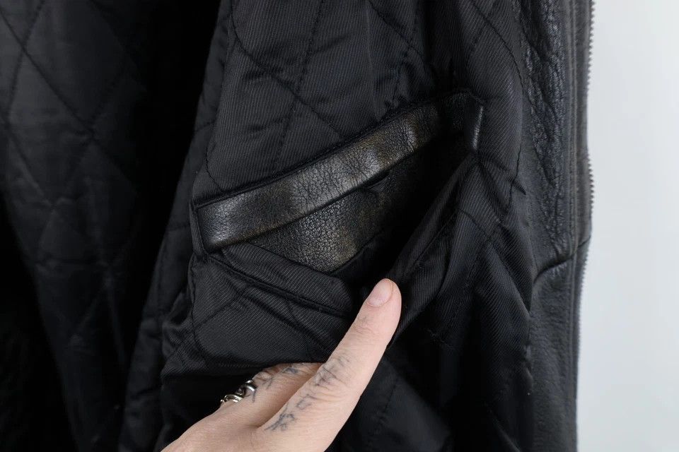 Vintage Vintage 90s Streetwear Heavyweight Leather Jacket Dark Brown Size US L / EU 52-54 / 3 - 12 Thumbnail