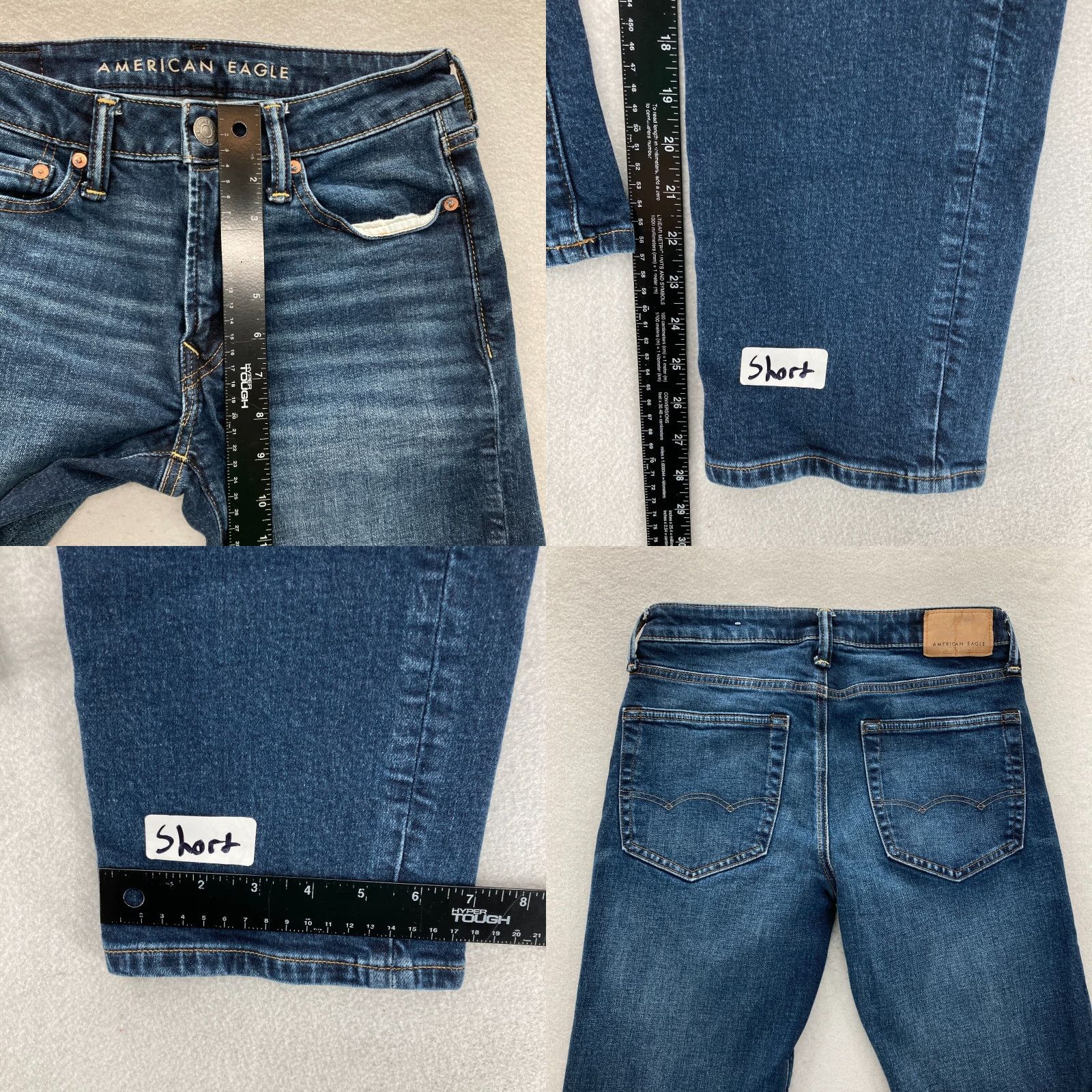American Eagle Outfitters American Eagle Outfitters Jeans Mens 28x28 Original Straight Dark Wash Blue Stretch Denim Size US 28 / EU 44 - 8 Thumbnail