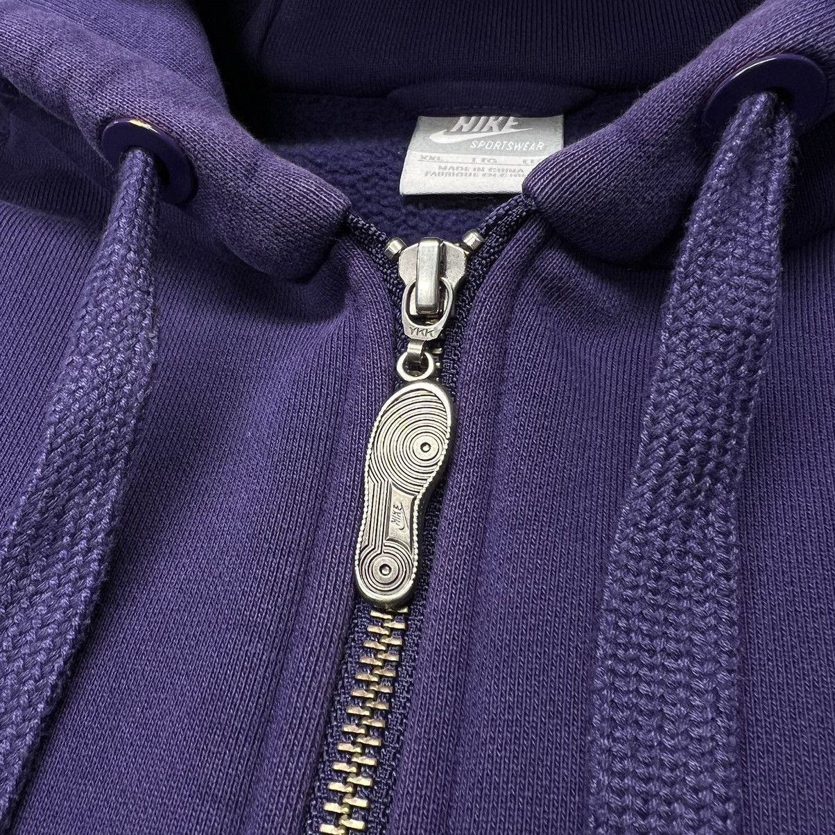 Nike × Vintage VTG Nike Hoodie Sweatshirt Purple Full Zip AF1 Anniversary Size US XXL / EU 58 / 5 - 6 Thumbnail