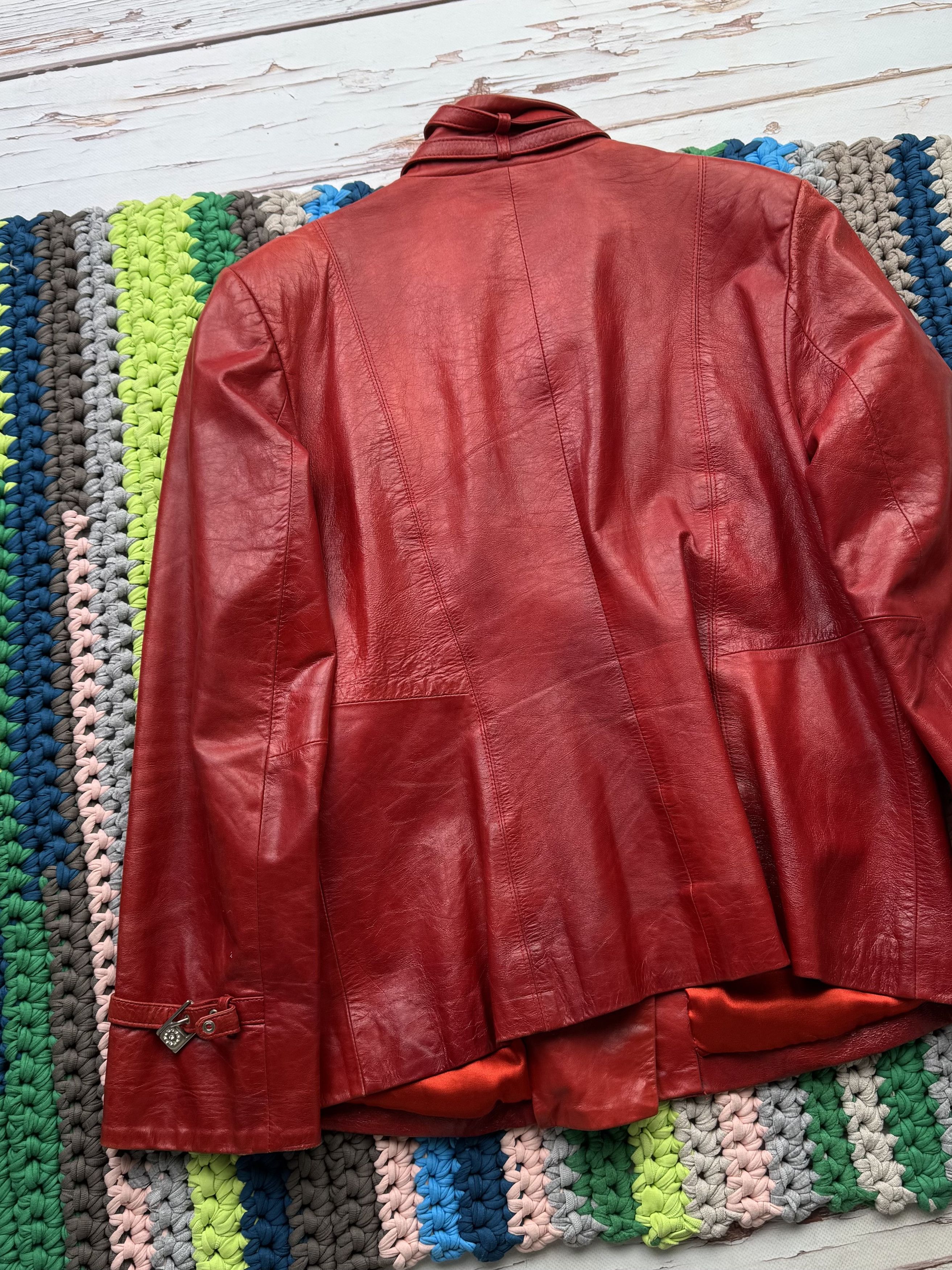 Japanese Brand Vintage Leather Jacket With Belted (ET1)(D15) Size L / US 10 / IT 46 - 14 Thumbnail