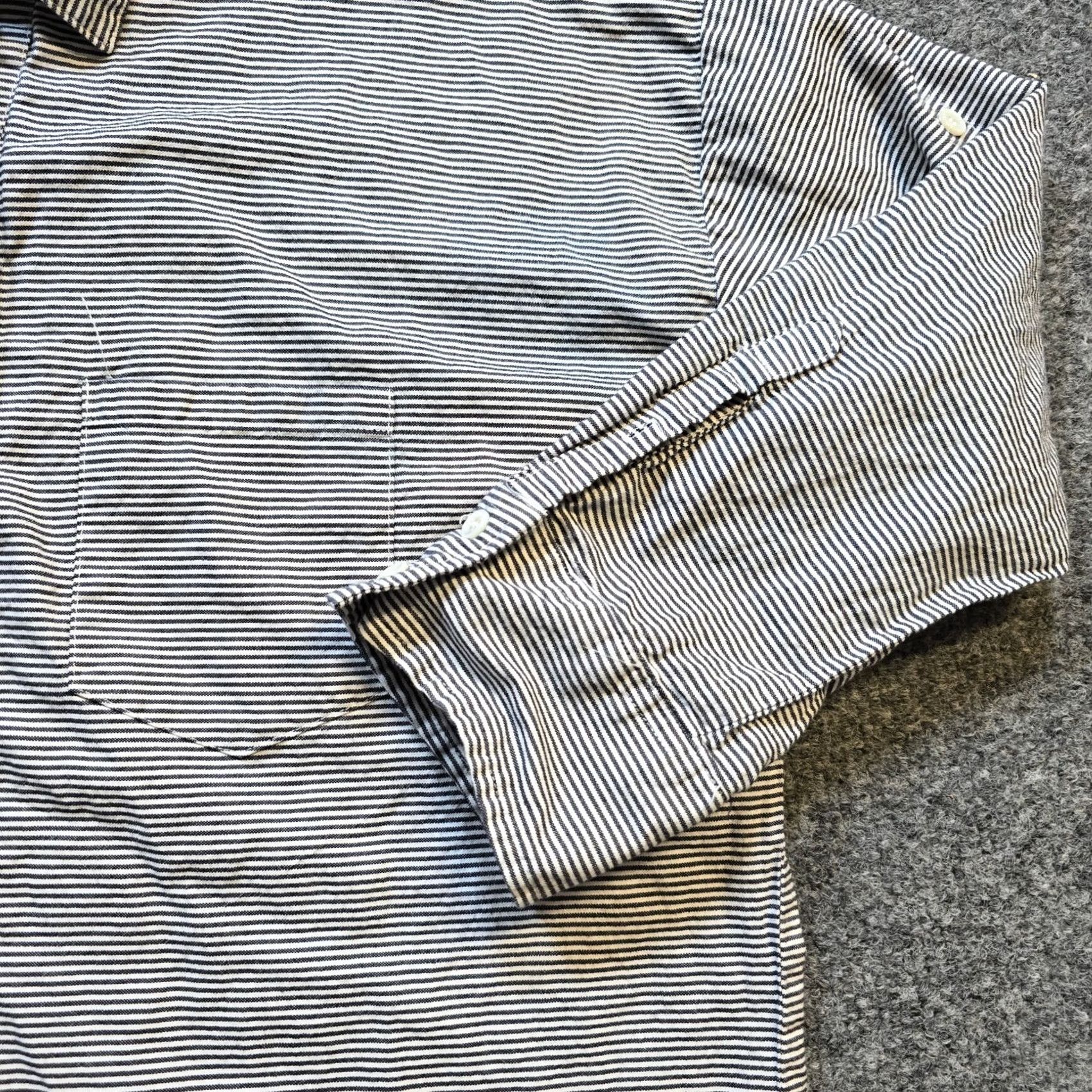 Vintage J Crew Top Womens Size 2 Black White Striped Button 3/4 Sleeve Classic Career Blouse Shirt Womens Size XS / US 0-2 / IT 36-38 - 4 Thumbnail