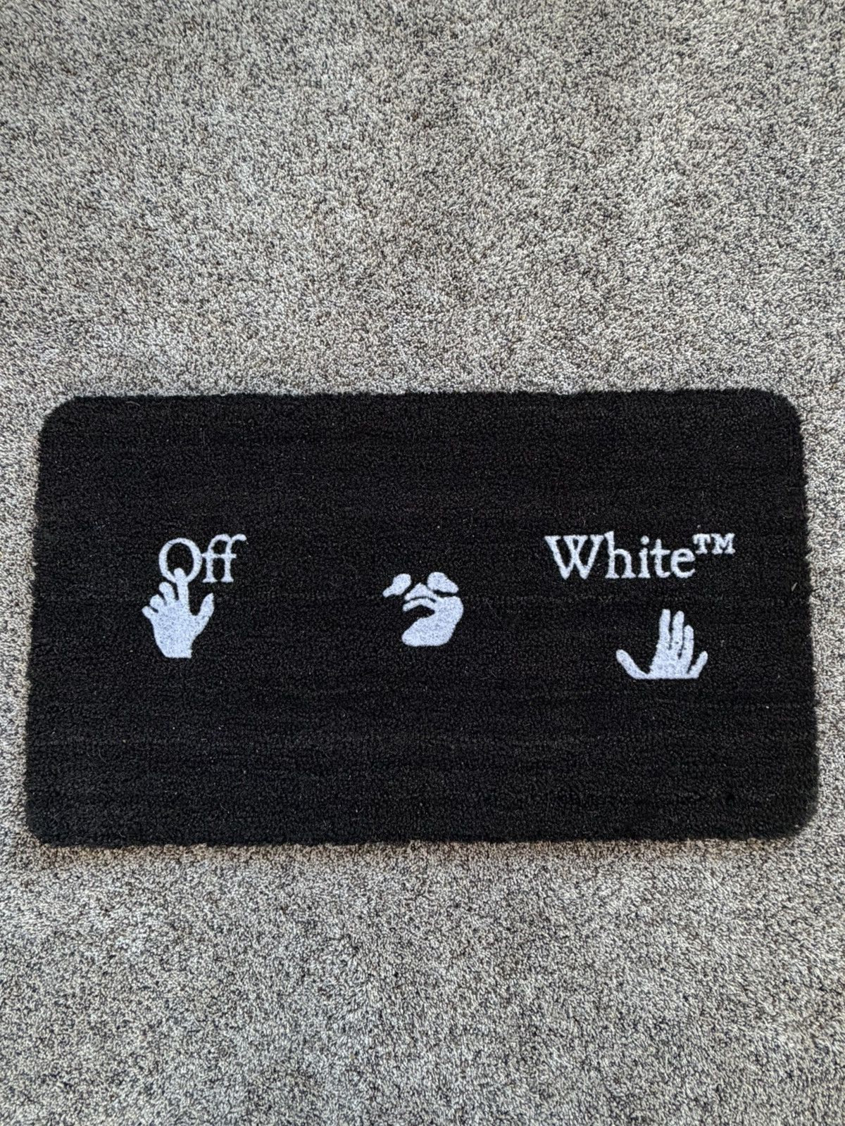 Off-White Off-White Doormat swimming man logo black rare Size ONE SIZE - 12 Thumbnail