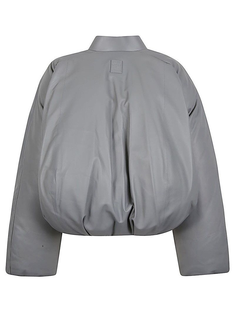 Loewe Loewe Grey Padded Leather Bomber Jacket Size US M / EU 48-50 / 2 - 2 Thumbnail