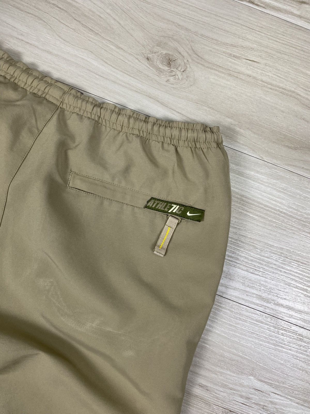 Nike Y2K Nike Nylon Pants Track Drill Cream Swoosh Size US 30 / EU 46 - 4 Thumbnail