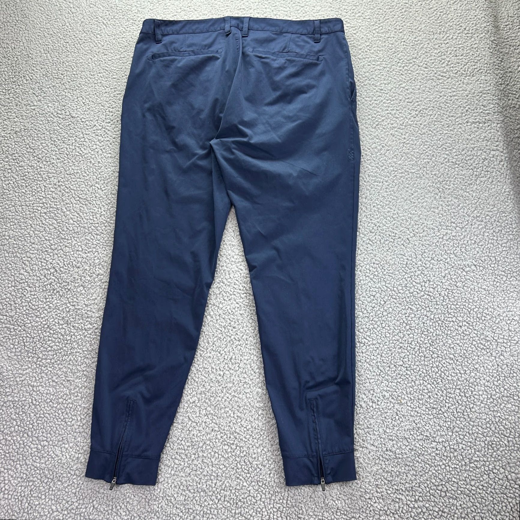 Rhone Rhone Pants Men's Medium Navy Pockets Commuter Tapered Leg Ankle Zip Chino Size US 31 - 2 Thumbnail