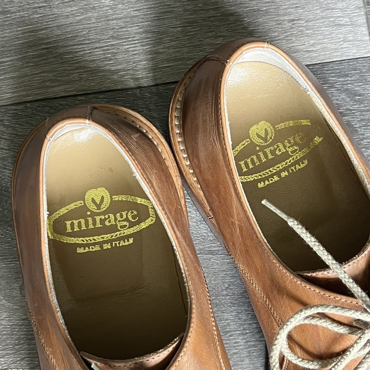 Mirage × Vintage Vintage 1980s Mirage Oxford Lace Leather Loafers Shoes 40.5 Size US 10 / EU 43 - 6 Thumbnail