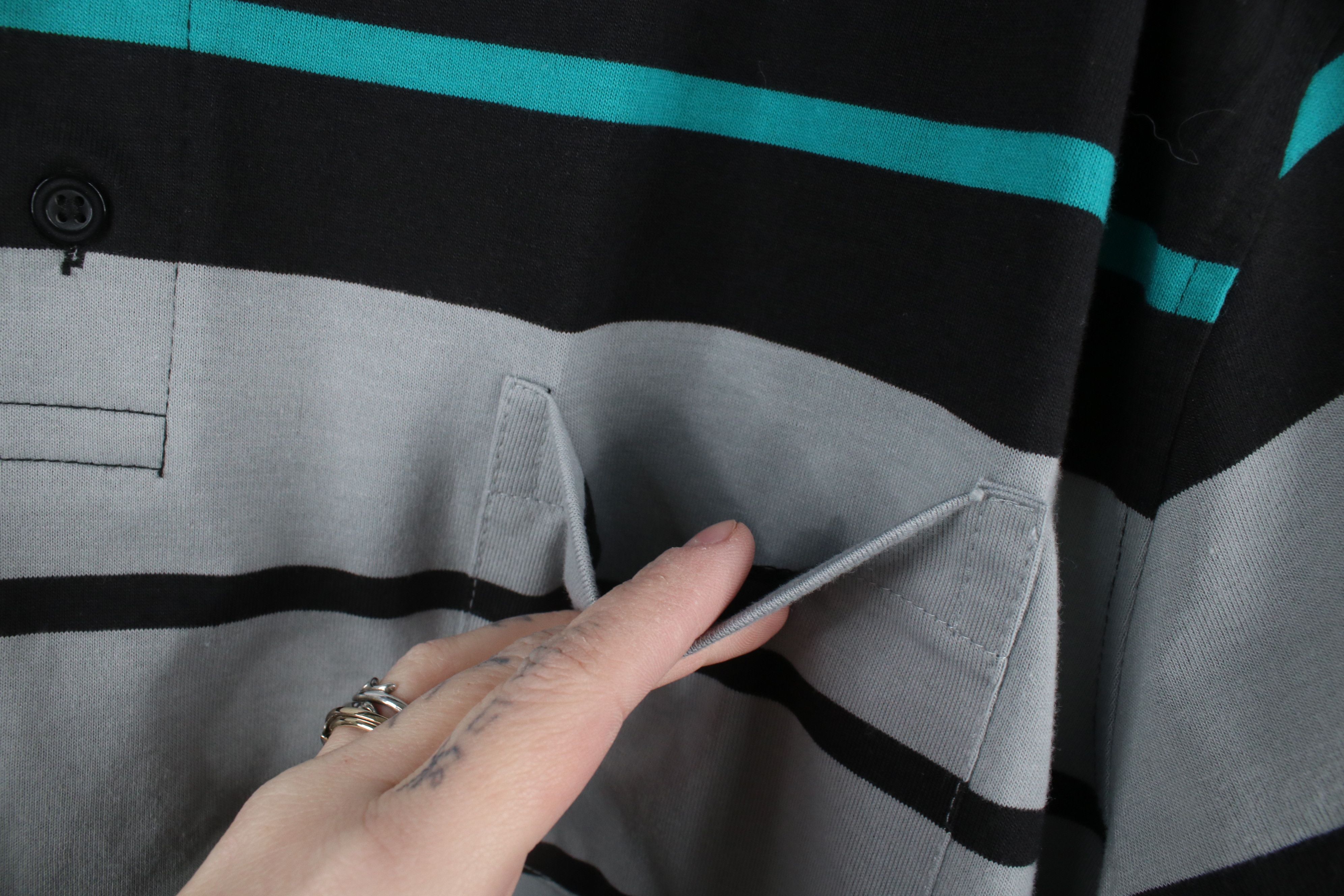 Vintage Vintage 90s Streetwear Striped Block Collared Polo Shirt Size US L / EU 52-54 / 3 - 5 Thumbnail
