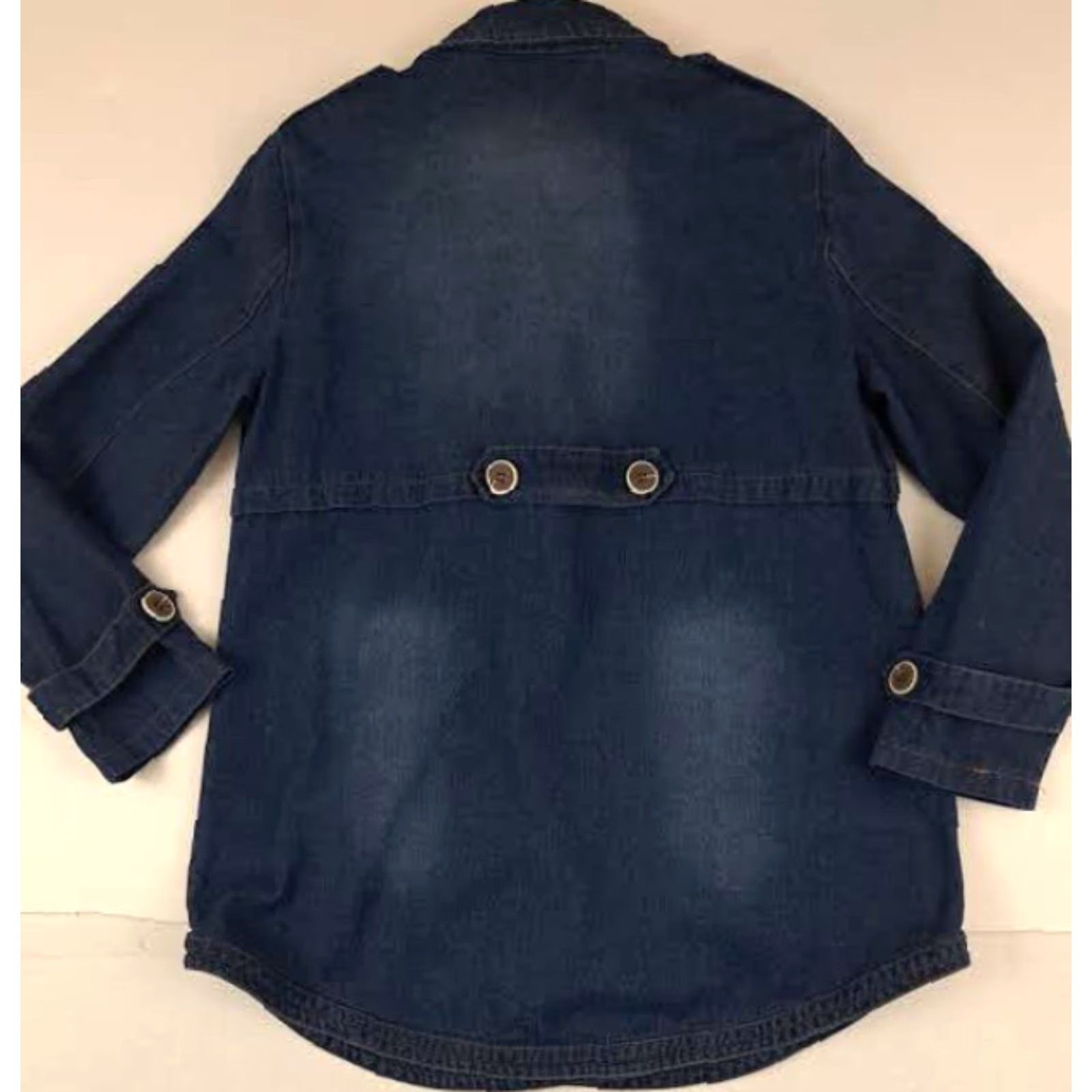 Doublet VINTAGE Woman Denim Blue Jean Jacket L Blue 90s Classic Denim Coat Womens Jacket - 90s Theme, Large, Light Weight, Basic Jacket, 32in Long Size 36" / US 14 / IT 50 - 6 Thumbnail