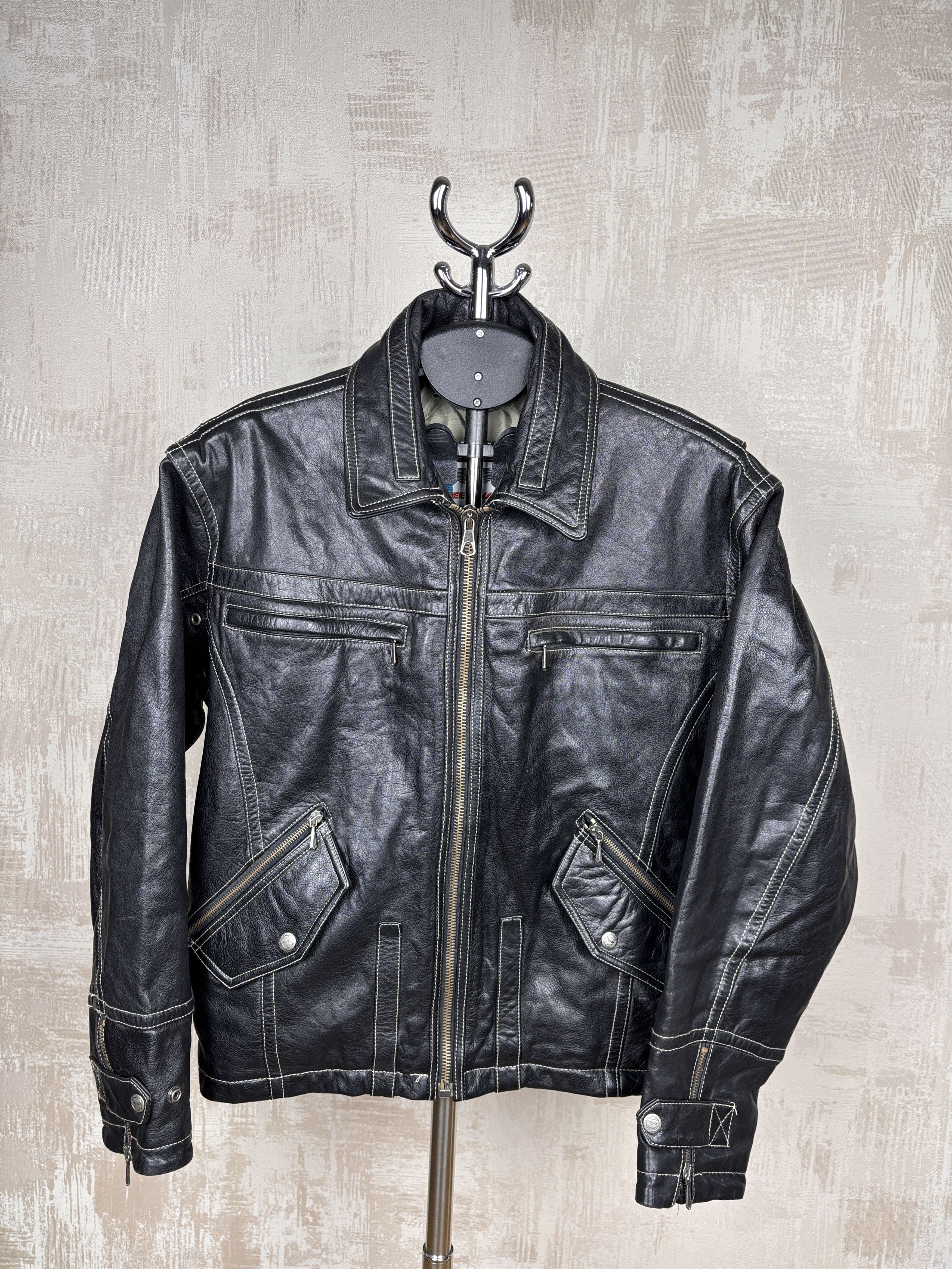 Hein Gericke × Indian Motorcycle × Vintage Hein Gericke Speedware Leather Jacket Motorcycle MotorBike Size US M / EU 48-50 / 2 - 13 Thumbnail