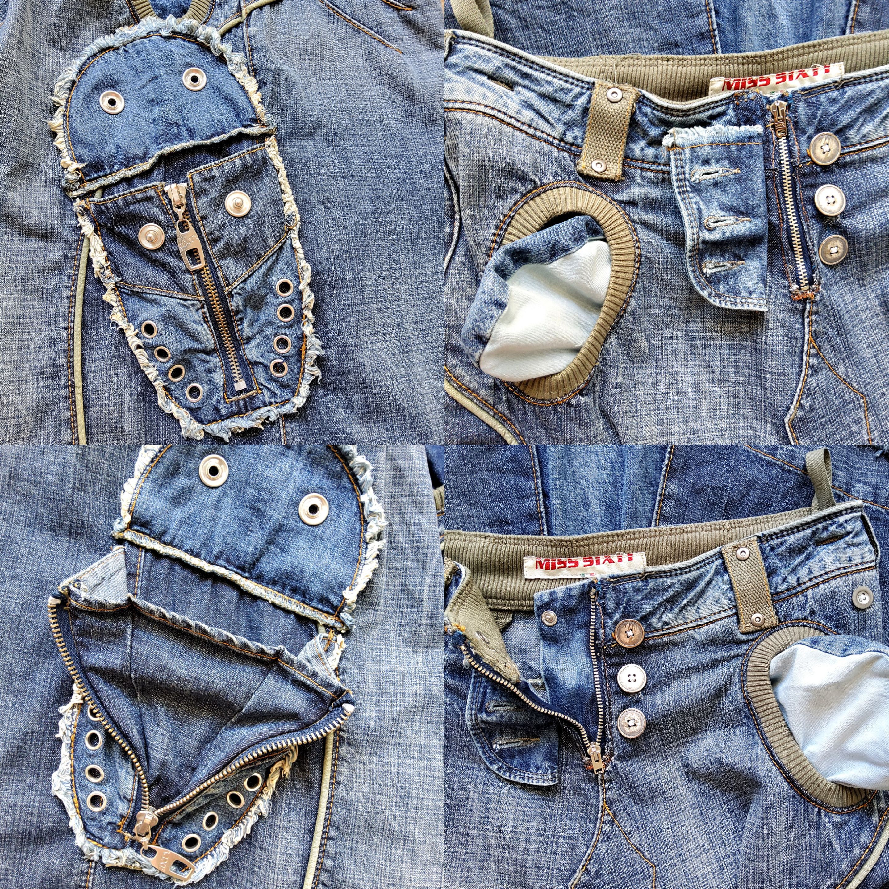 Miss Sixty Miss Sixty vintage y2k grunge cargo low rise denim skirt Size 32" / US 10 / IT 46 - 13 Thumbnail
