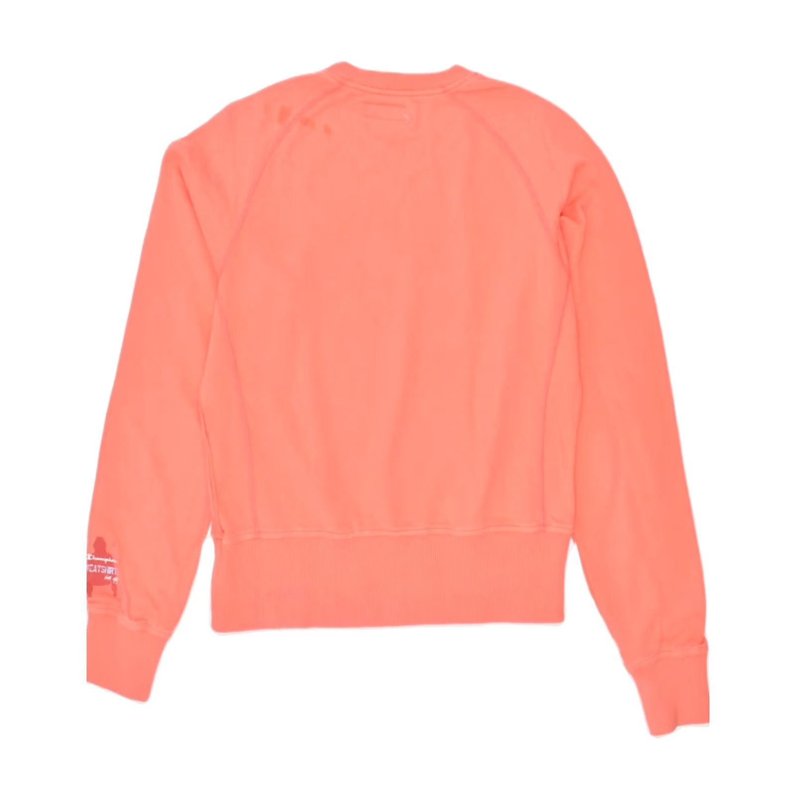 Champion VINTAGE CHAMPION Womens Sweatshirt Orange Cotton UK 14 Medium UO41 Jumper Graphic Logo Pullover Designer Size M / US 6-8 / IT 42-44 - 2 Thumbnail
