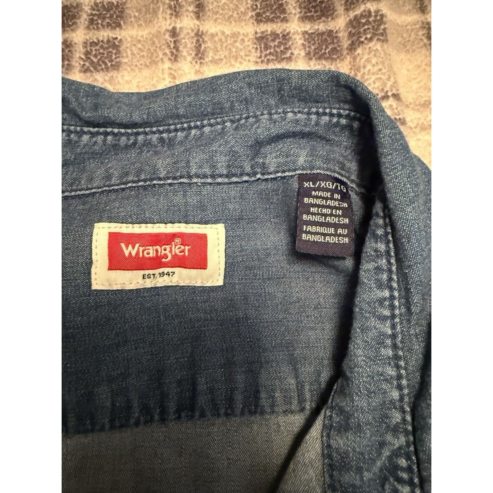 Wrangler Wrangler Denim Shirt Size XL Size US XL / EU 56 / 4 - 3 Thumbnail