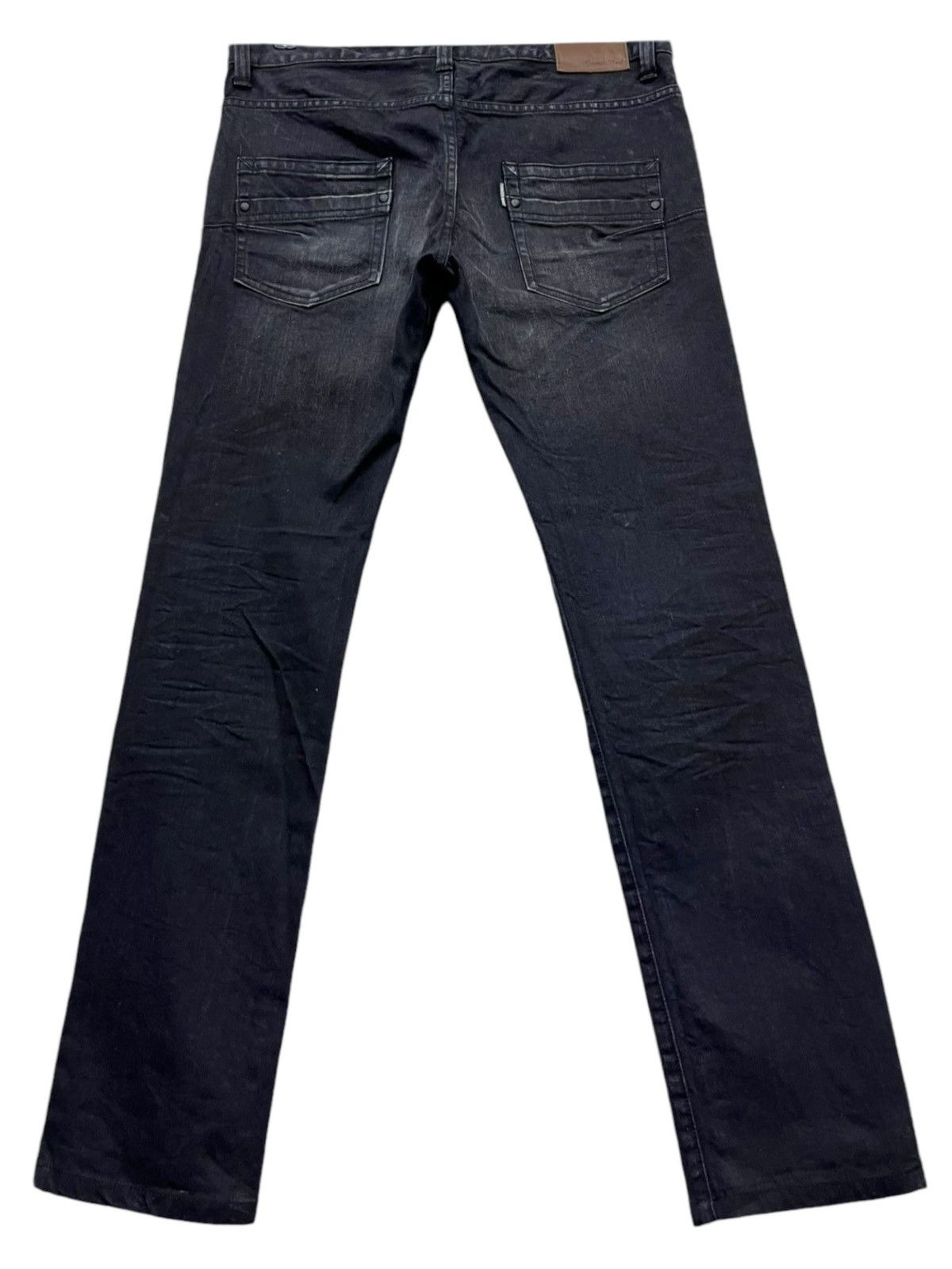 Tornado Mart 🔥Vintage TORNADO MART JAPAN Clawmark Black Slim Fit Denim Size US 31 - 3 Thumbnail