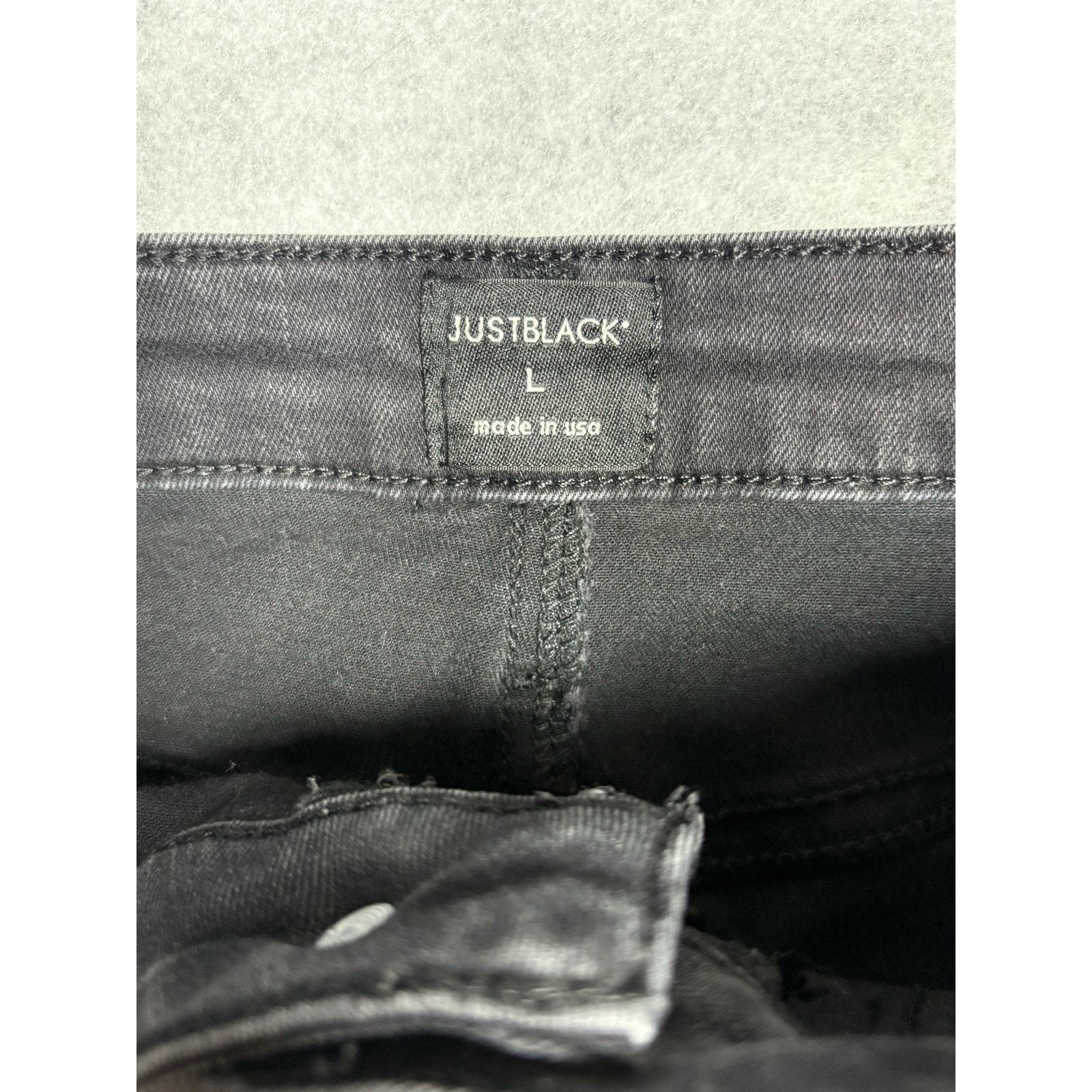 Other Black Distressed Denim Mini Skirt Frayed Edgy Size L 0541 Size 26" / US 2 / IT 38 - 4 Thumbnail