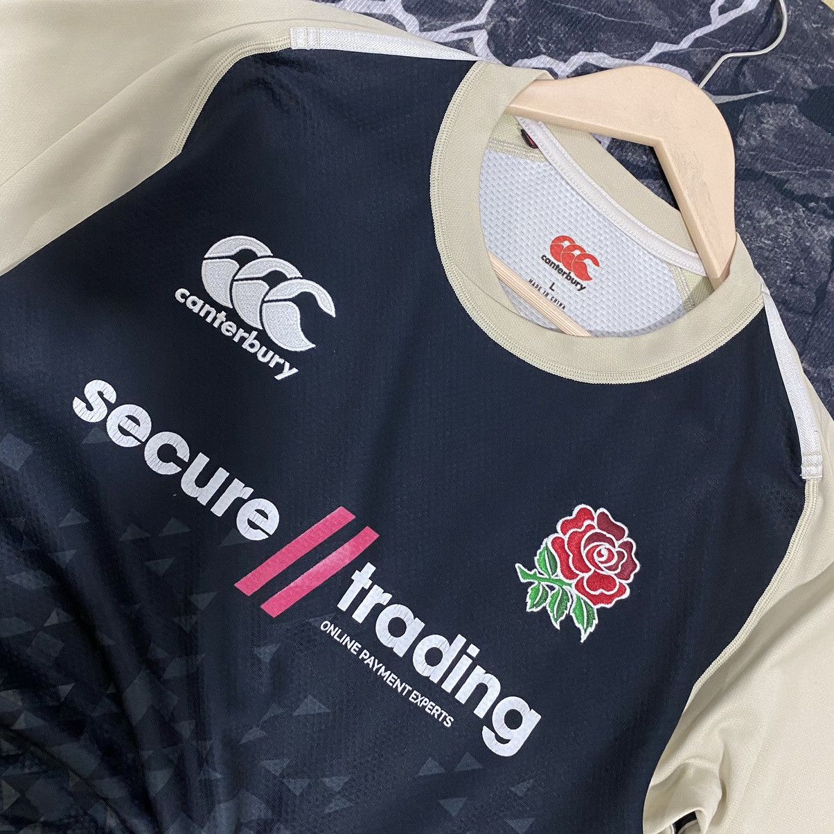 Canterbury of New Zealand England 7s Canterbury Jersey Super Rare Size US L / EU 52-54 / 3 - 3 Thumbnail