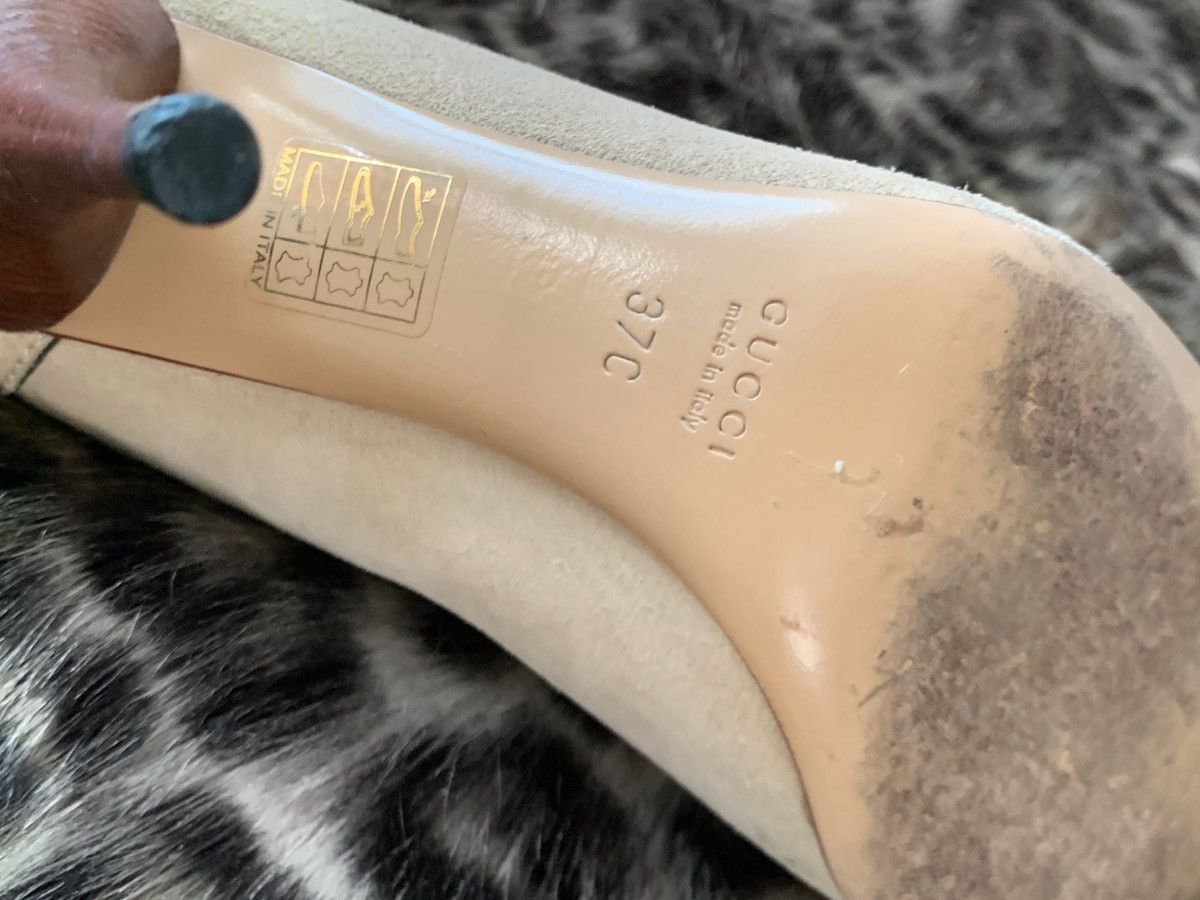Gucci Gucci beige suede heels Size US 6 / IT 36 - 3 Thumbnail