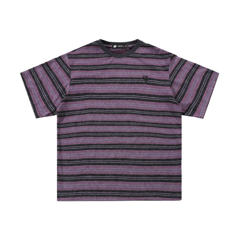 Vintage Men's casual loose street fashion round neck striped T-shirt Size US M / EU 48-50 / 2 - 1 Thumbnail