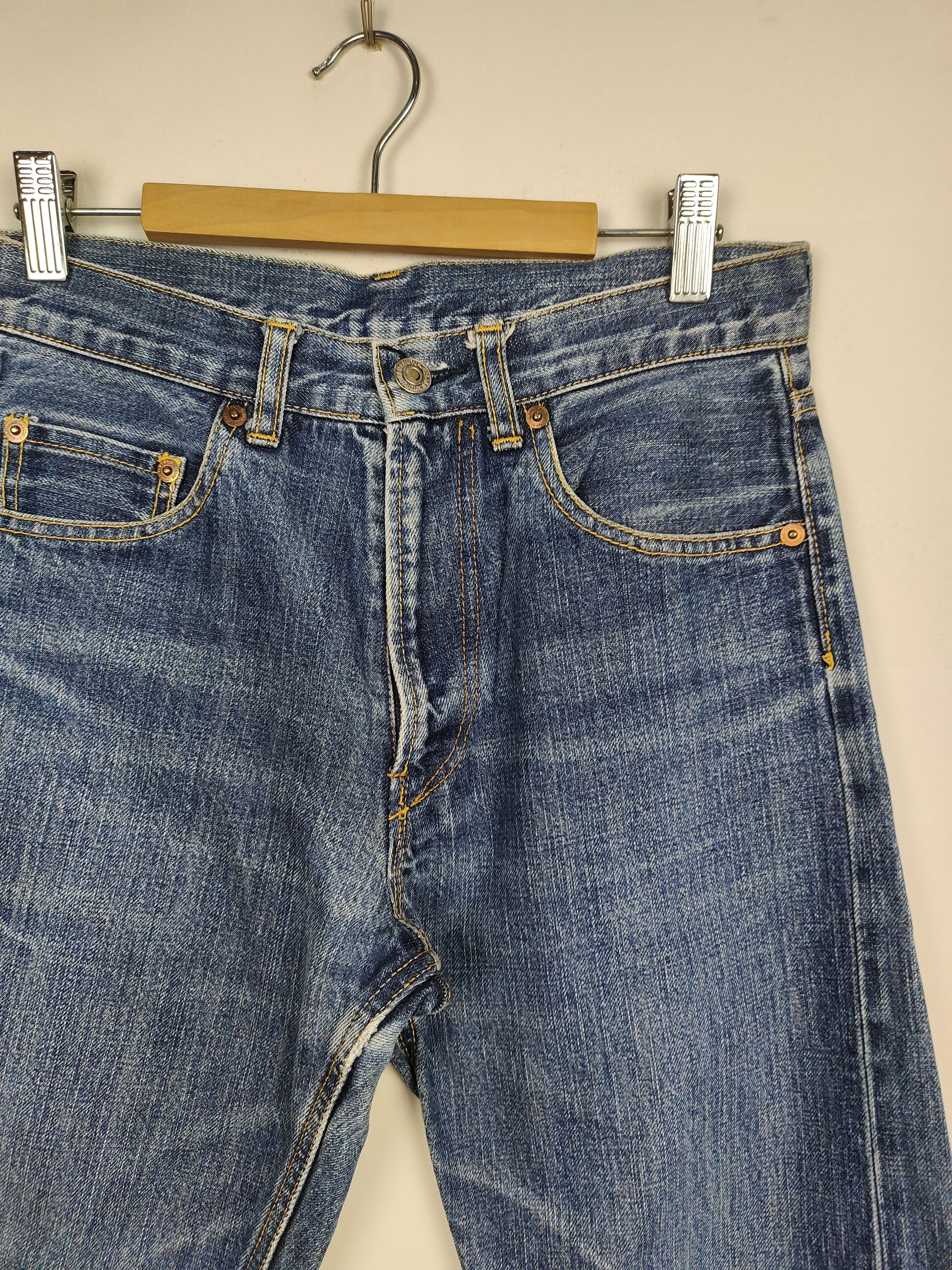 Japanese Brand × Yohji Yamamoto Yohji Yamamoto Signature Label Selvedge Denim Pant Size US 28 / EU 44 - 2 Thumbnail