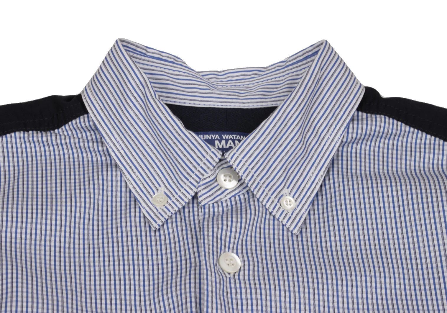 Junya Watanabe Button-Down Striped Shirt in Navy Blue and Others, XS Size US XS / EU 42 / 0 - 2 Thumbnail