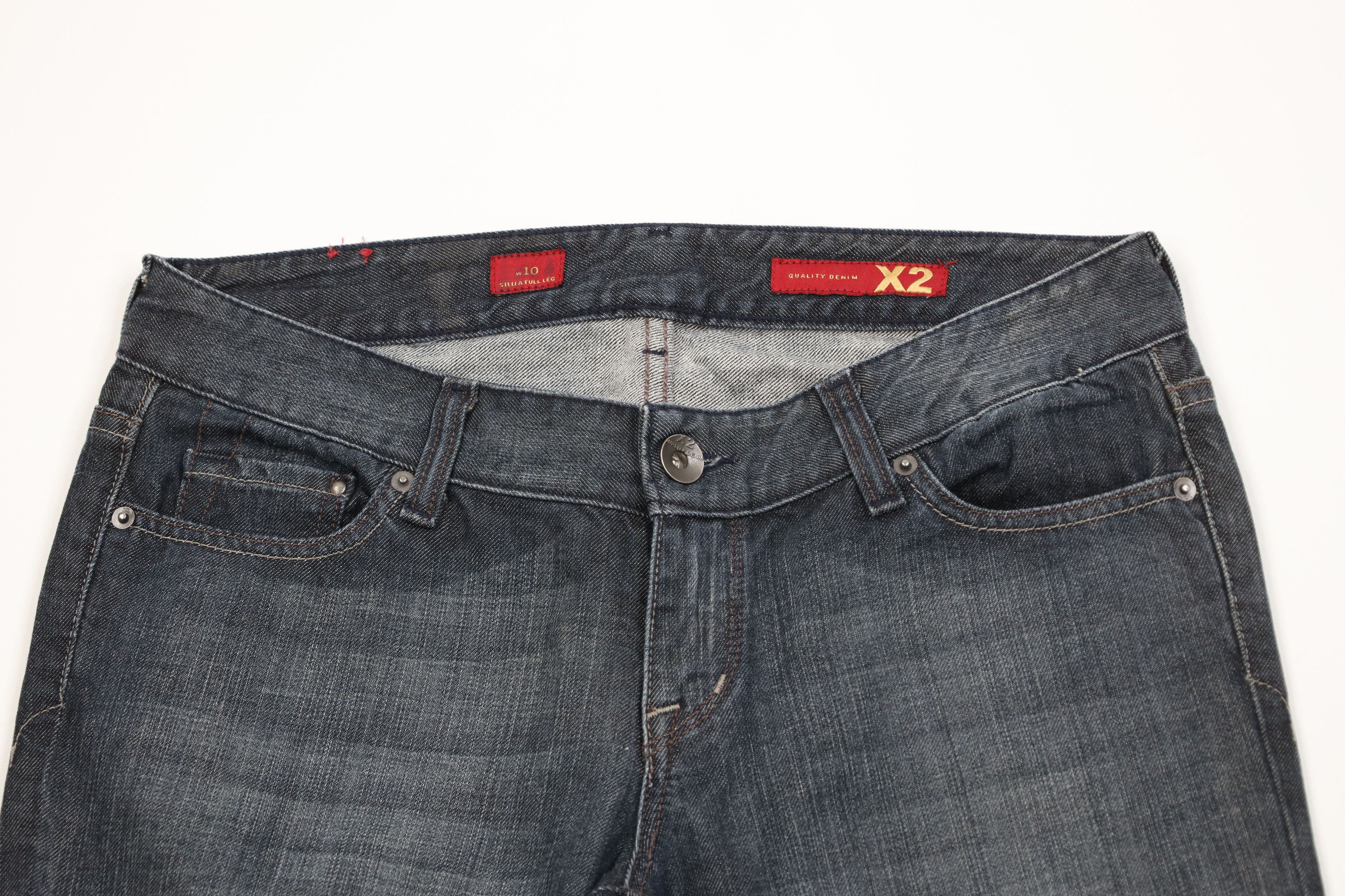 Express Vintage Y2K Express X2 Babydoll Stella Flared Wide Leg Jeans Size 32" / US 10 / IT 46 - 2 Thumbnail