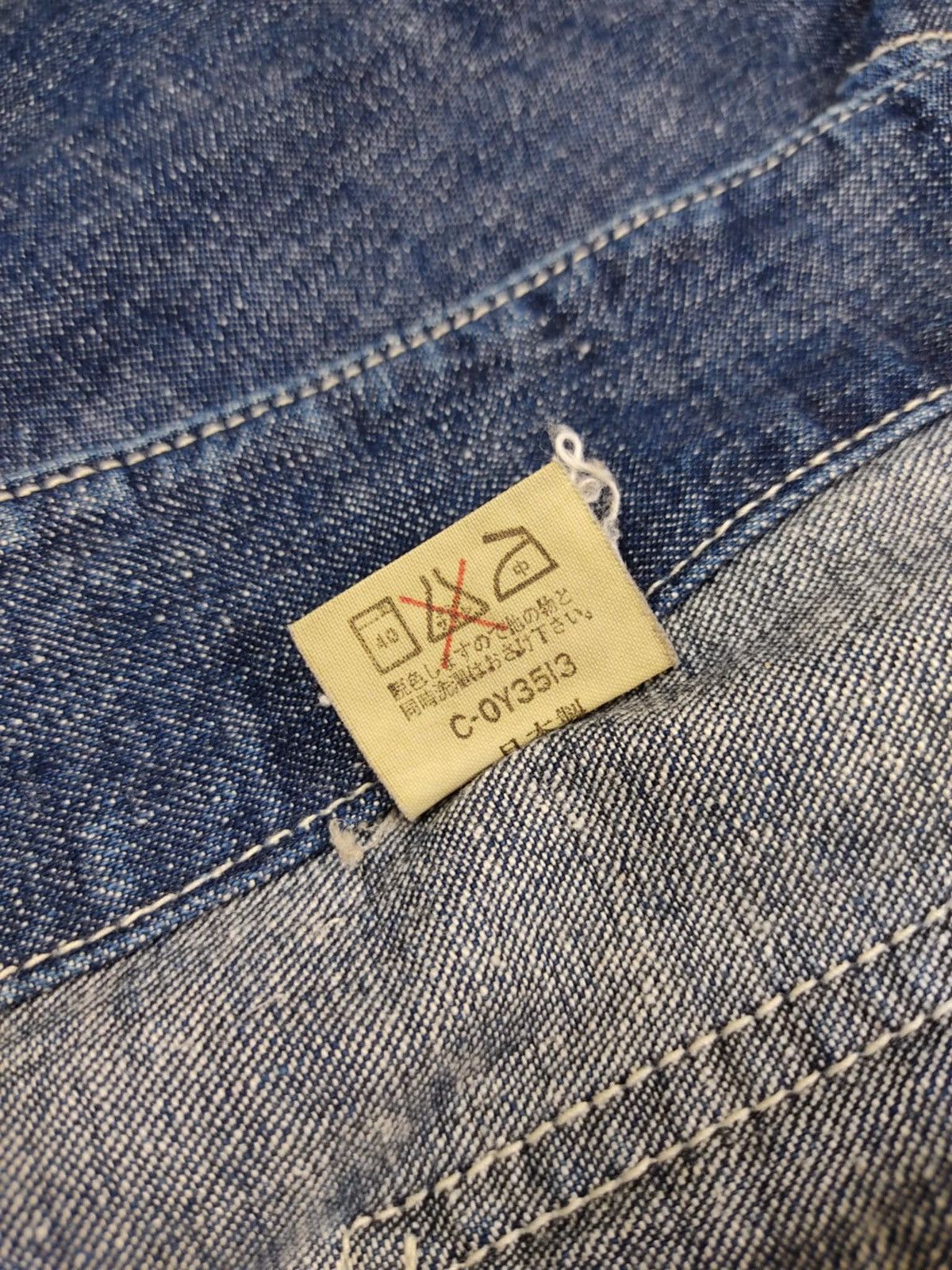Big John × Vintage RARE Vintage BIG JOHN Denim Cactus Indigo Caverall Jacket Size US L / EU 52-54 / 3 - 6 Thumbnail