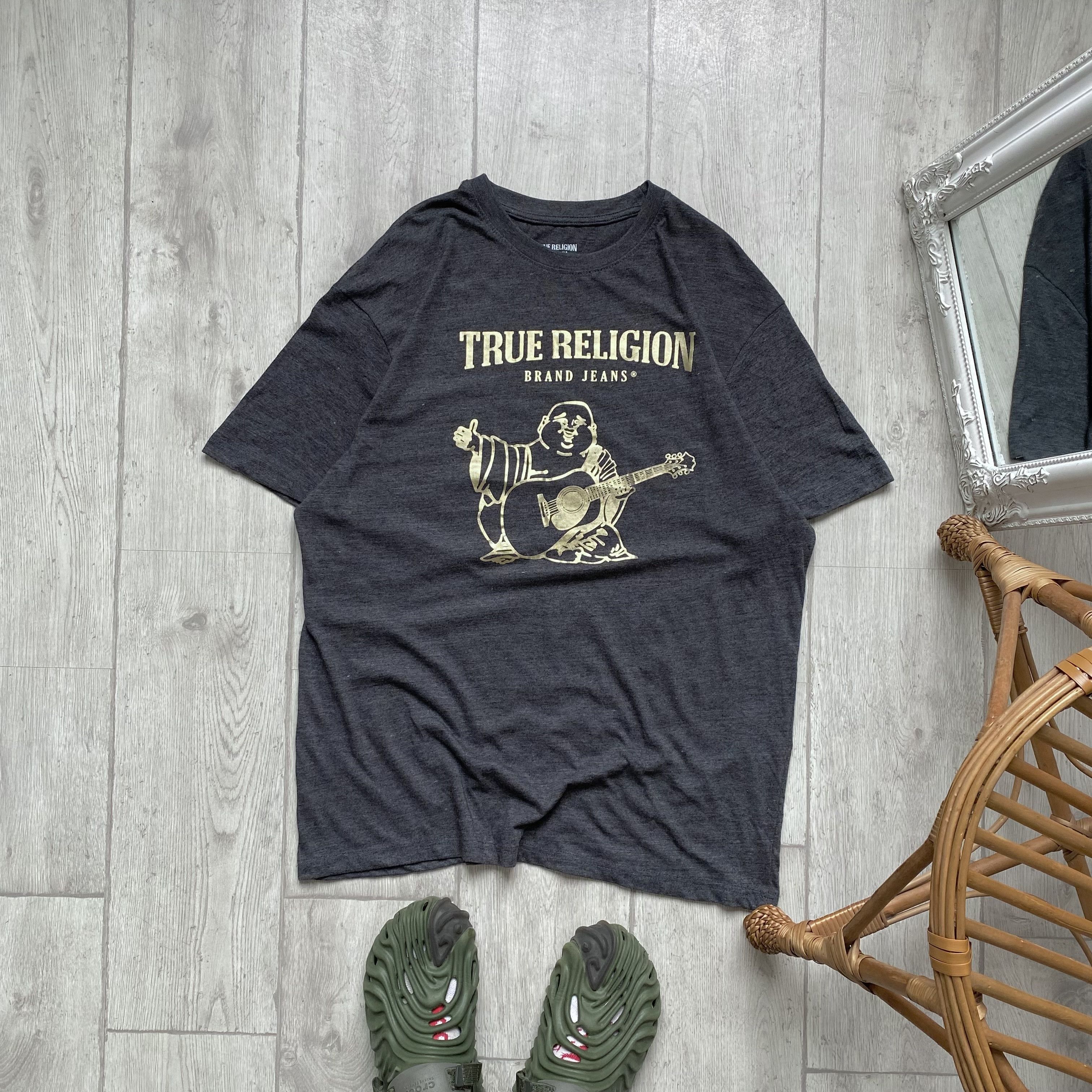 True Religion True Religion y2k gold Buddha big logo tee 90’s style Size US XL / EU 56 / 4 - 1 Thumbnail